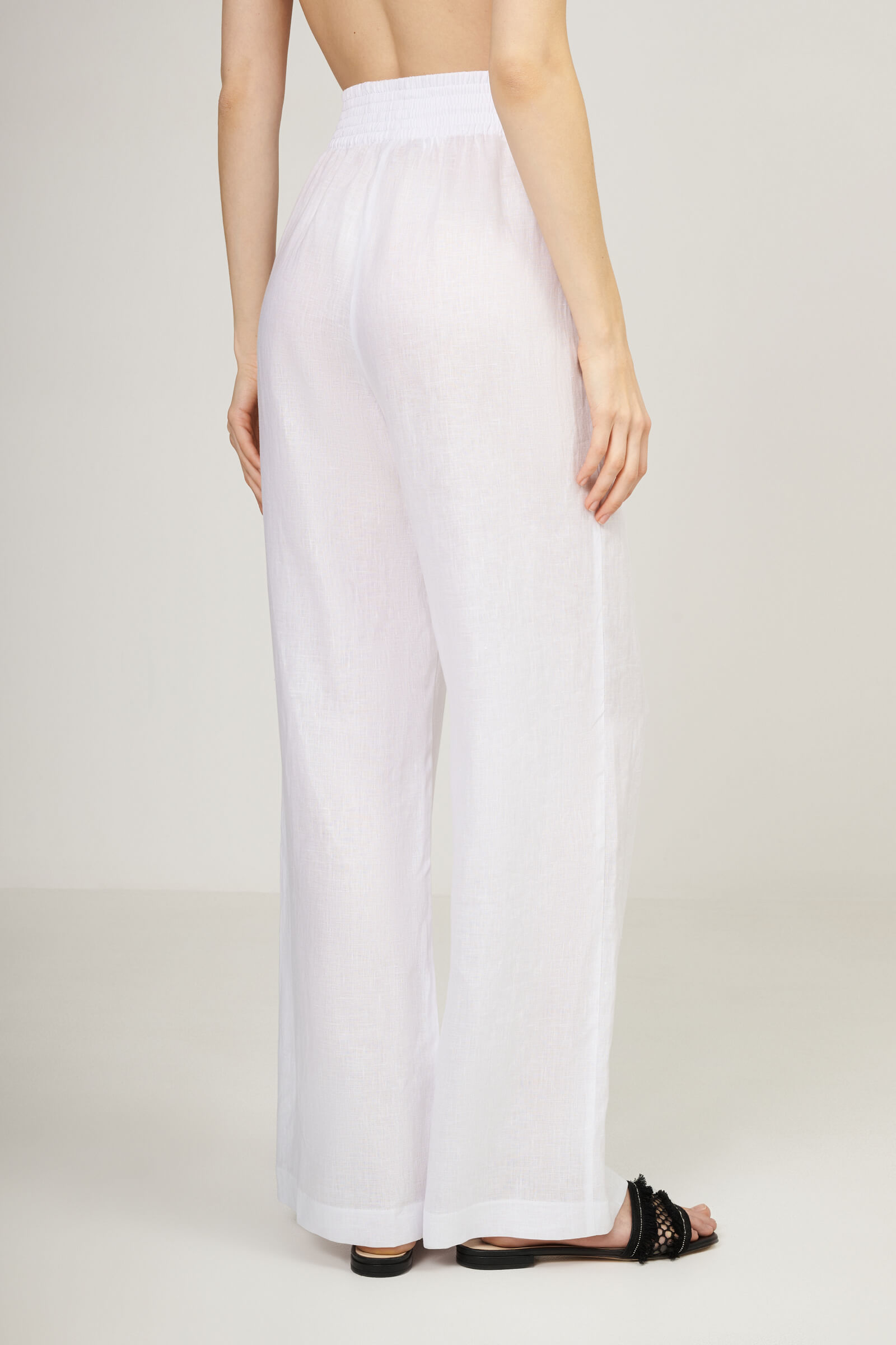 Льняные свободные брюки Бренд Ermanno Scervino Изображение 3