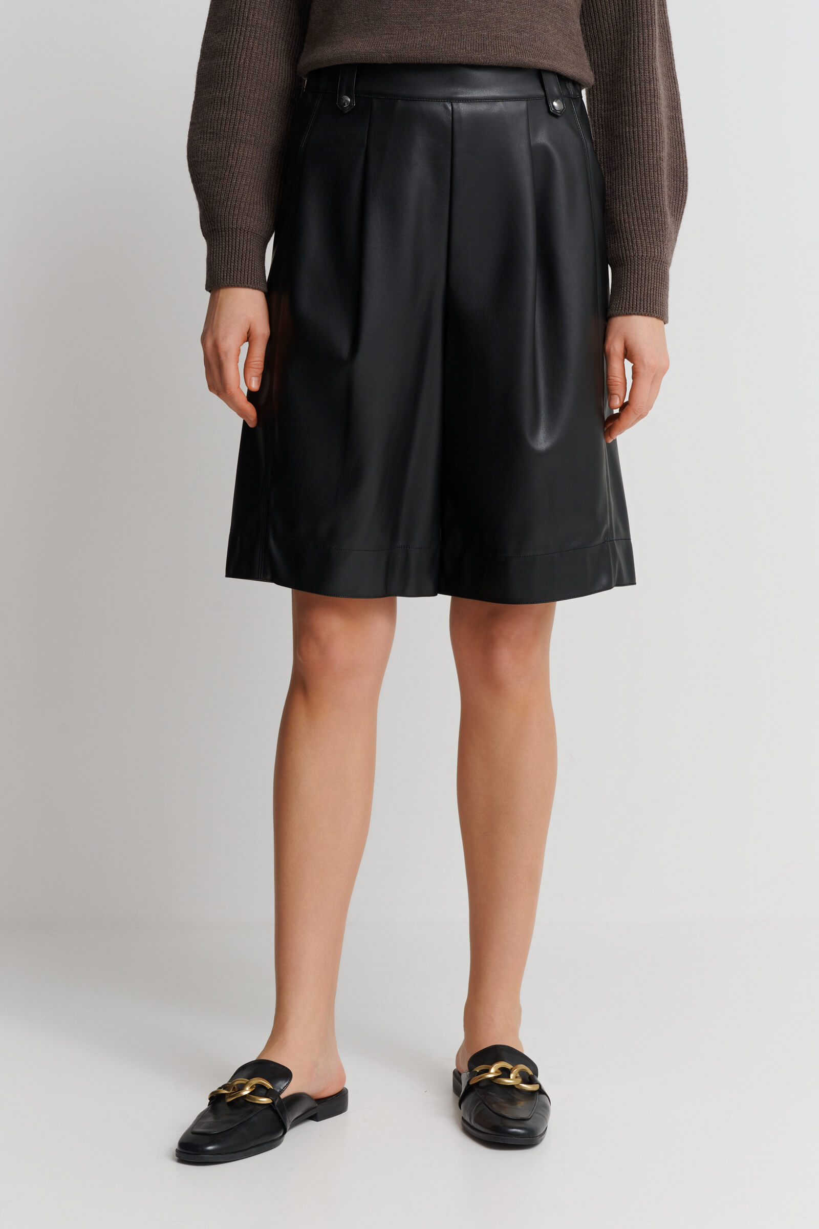 Шорты из экокожи Бренд Max Mara Изображение 2