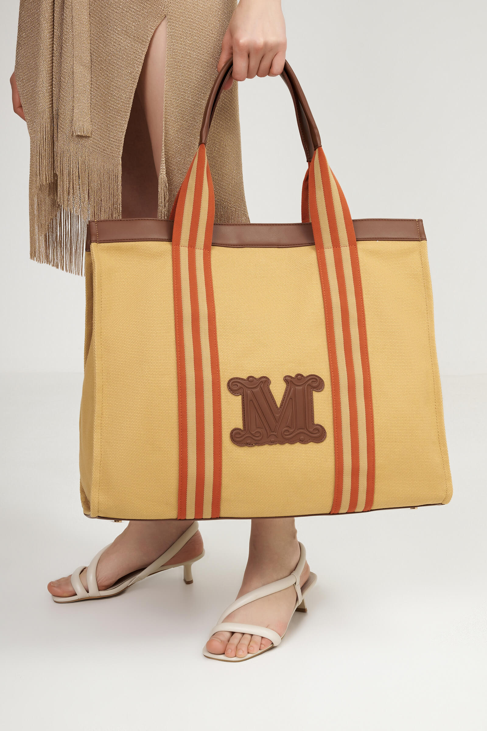 Пляжная сумка из плотного хлопка Бренд Max Mara Изображение 4