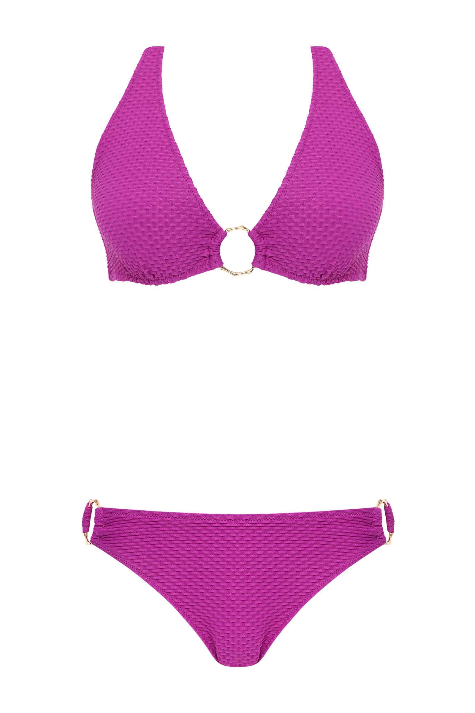 Раздельный купальник без косточек с золотистыми кольцами Бренд Miss Bikini