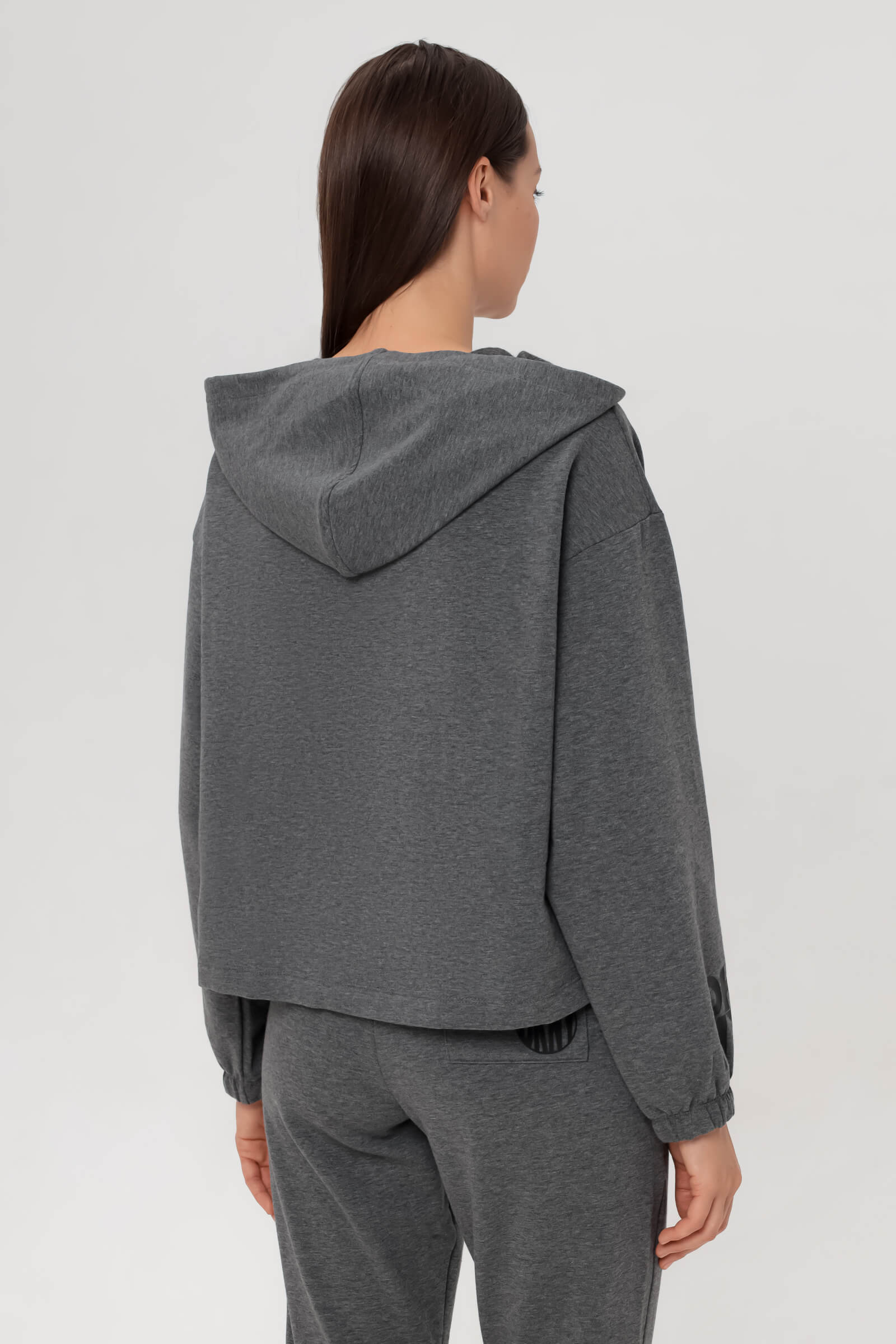 Худи из хлопка без кармана Бренд DKNY Изображение 3
