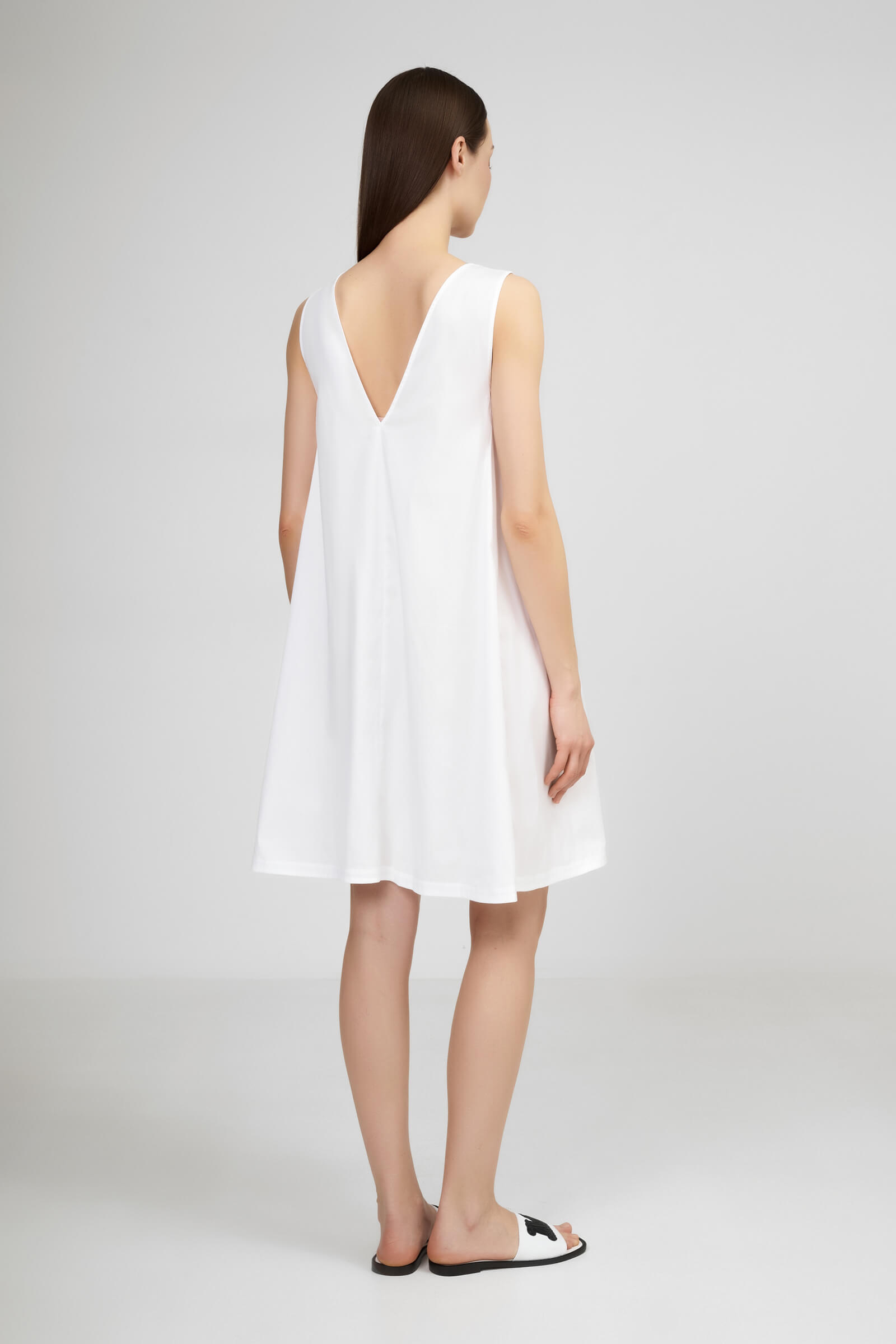 Короткое пляжное платье из хлопка Бренд Max Mara Изображение 3