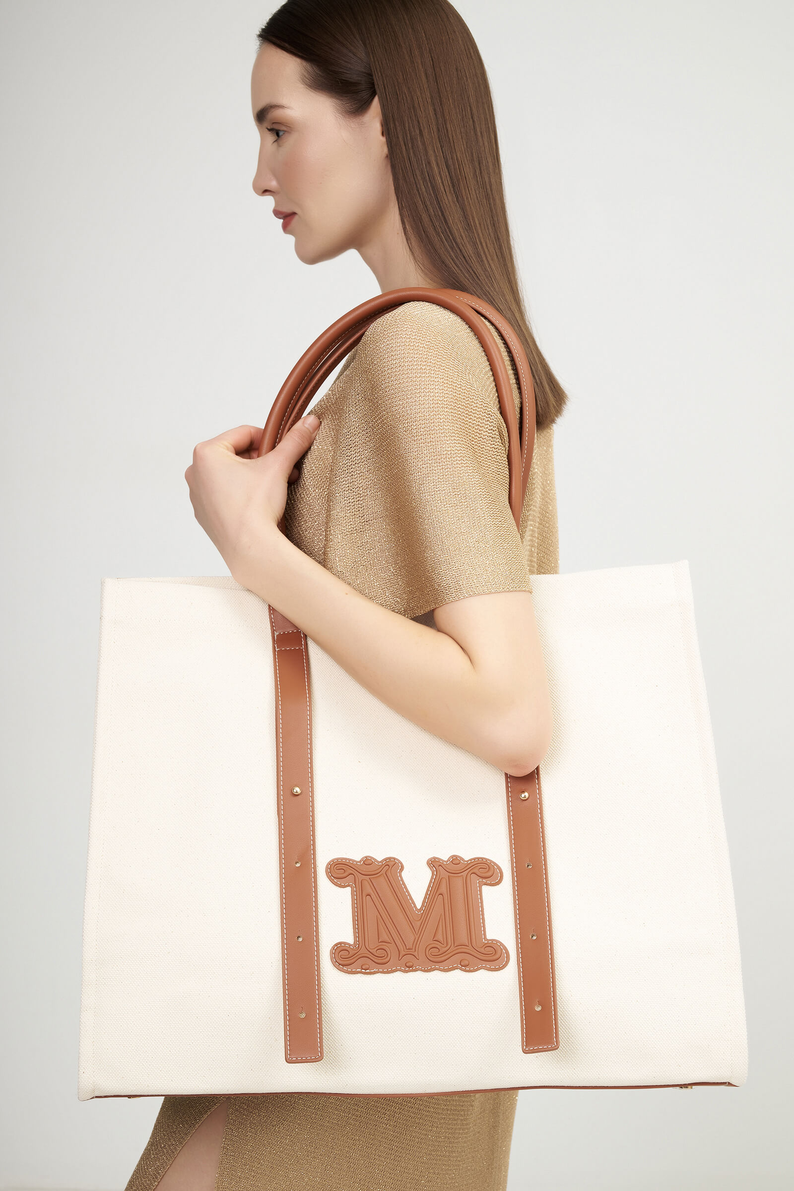 Пляжная сумка из плотного хлопка Бренд Max Mara Изображение 3