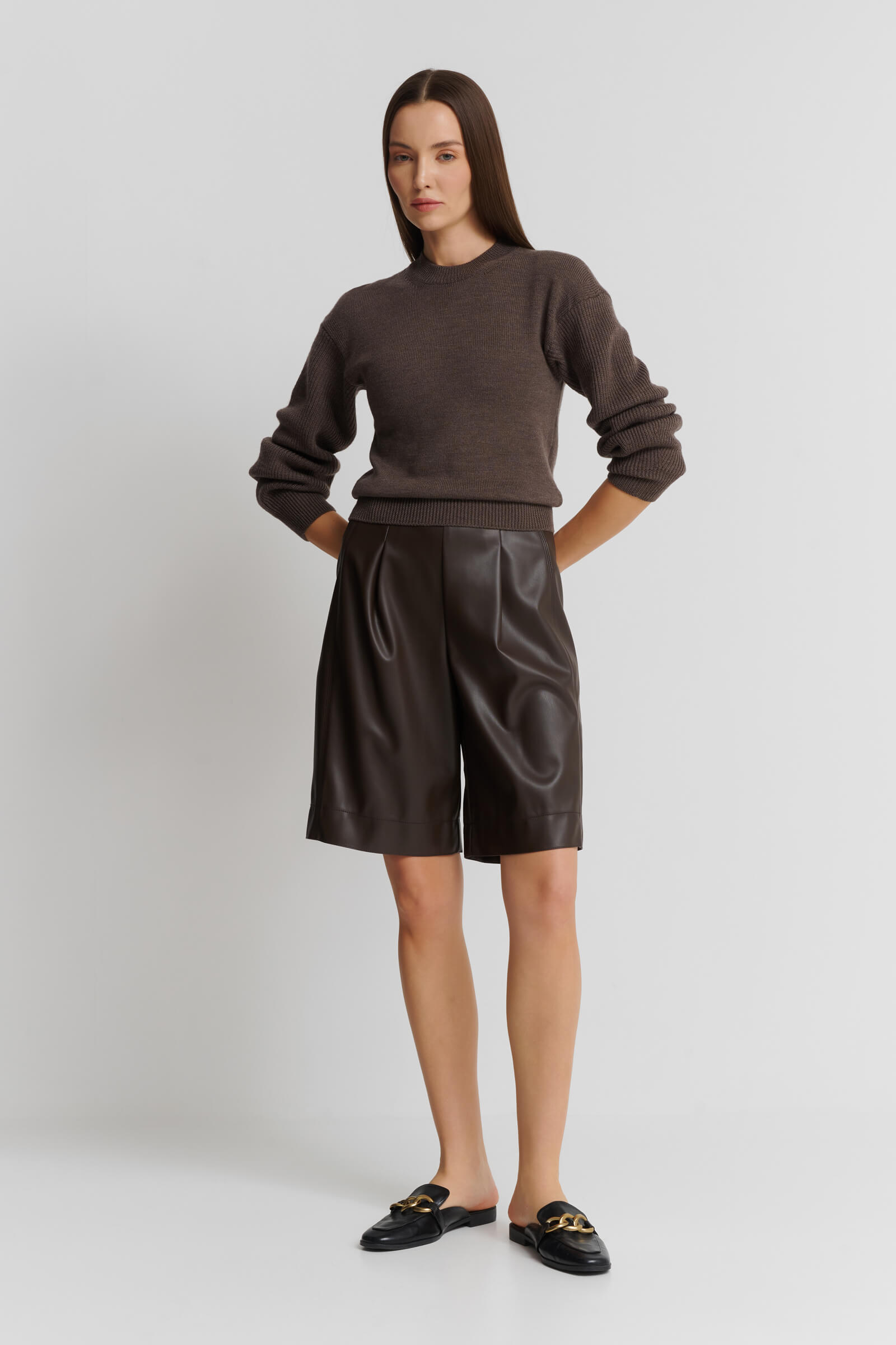 Шорты из экокожи Бренд Max Mara Изображение 4
