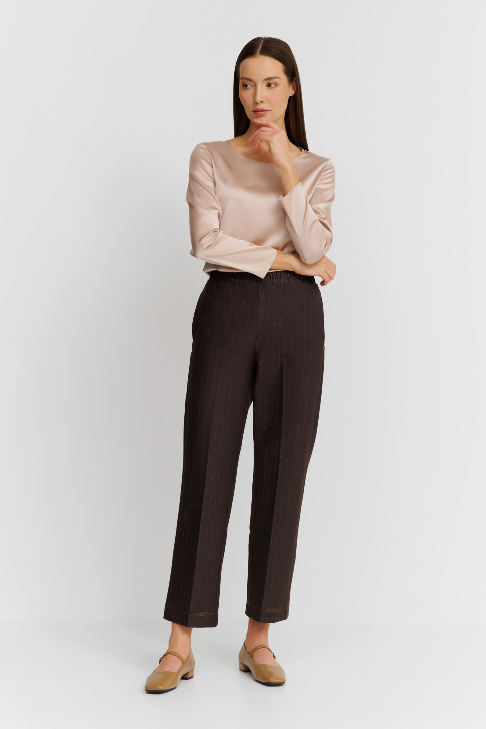 Хлопковые брюки со стрелками Бренд Max Mara Изображение 5