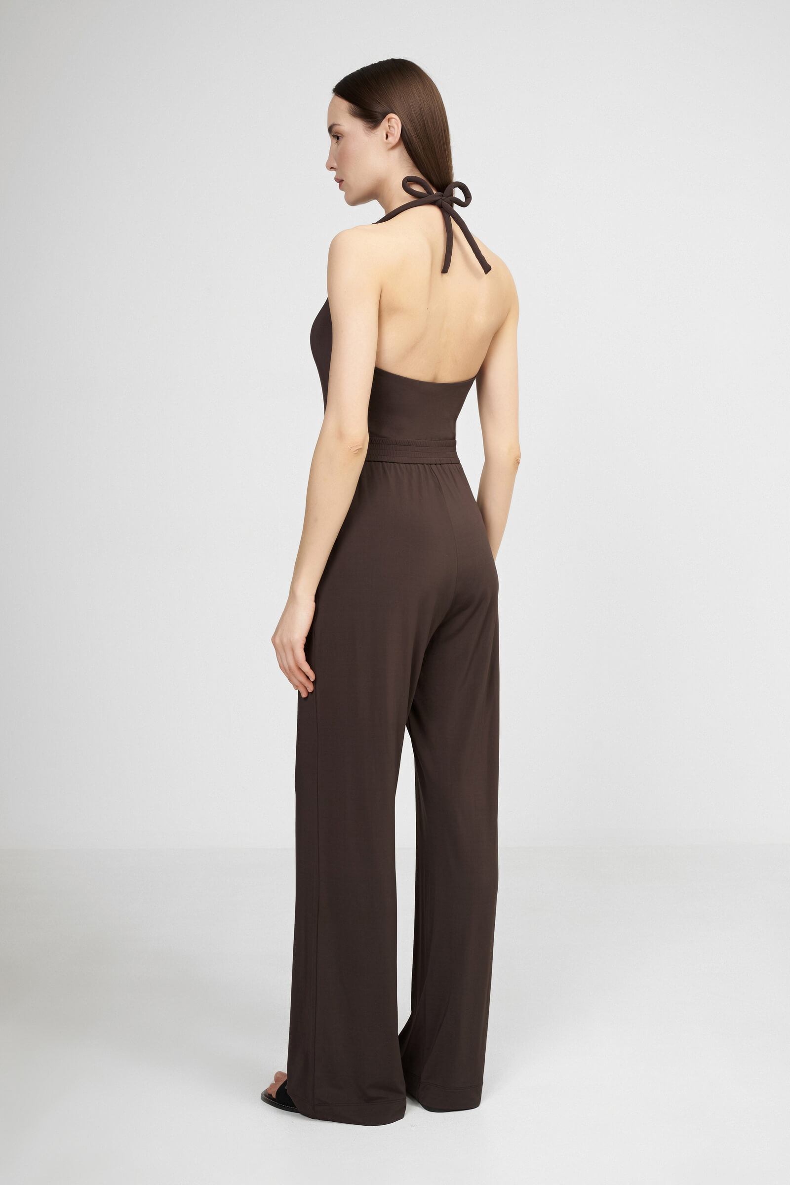 Комбинезон из шелковистой вискозы с открытой спиной Бренд Max Mara Изображение 3