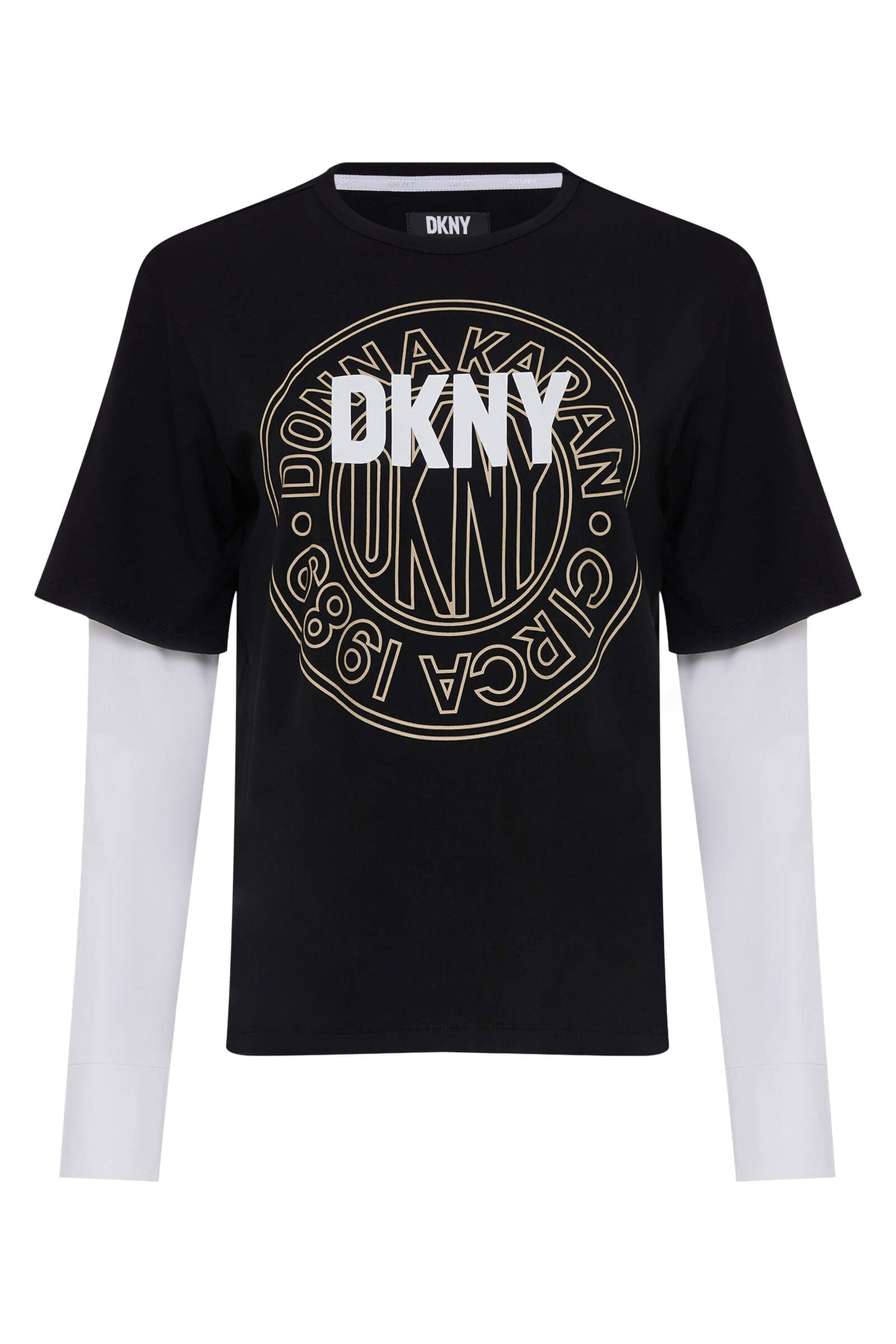 Лонгслив с круглым вырезом Бренд DKNY