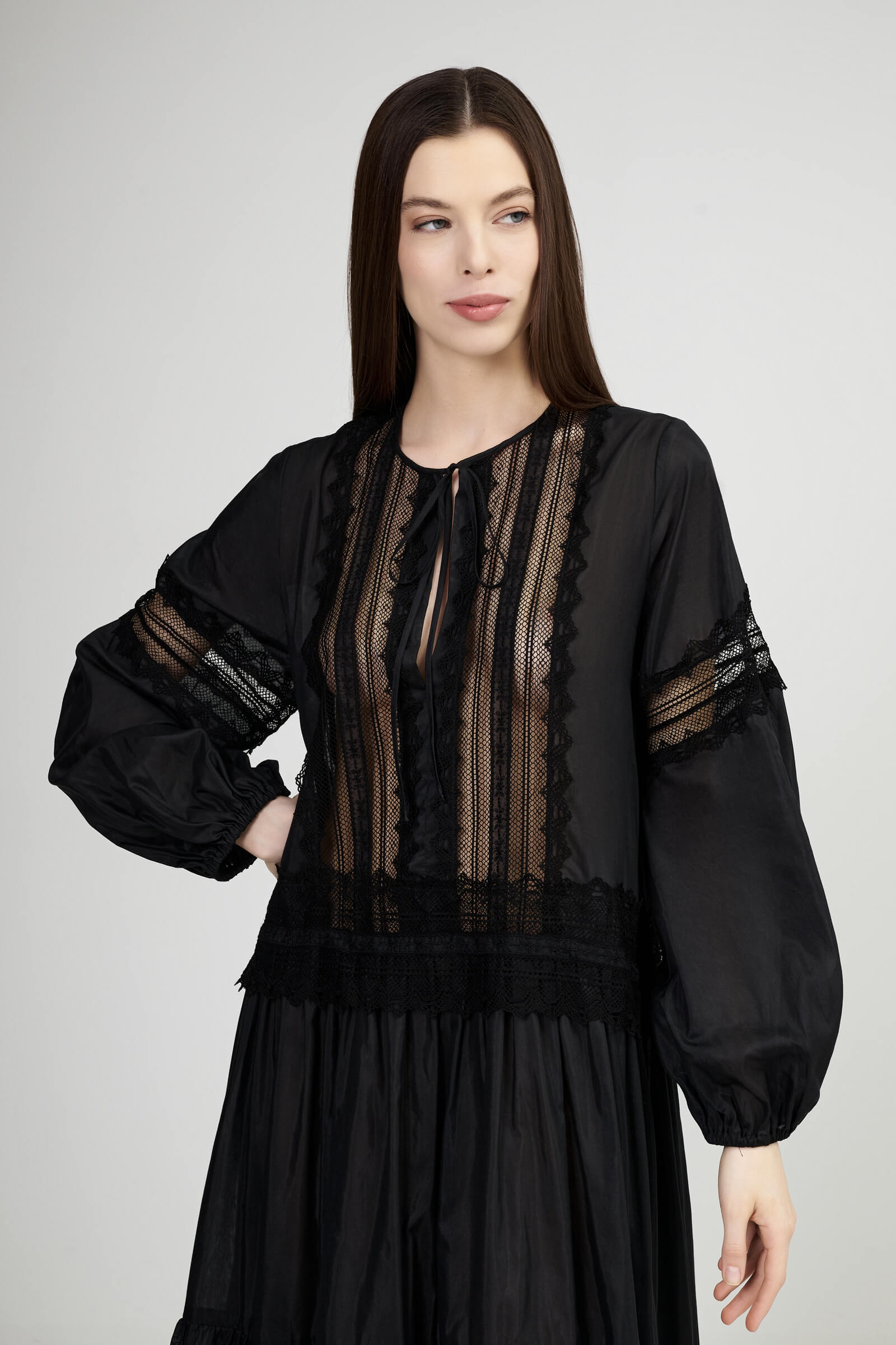 Хлопковое платье с кружевом Бренд Ermanno Scervino Изображение 5
