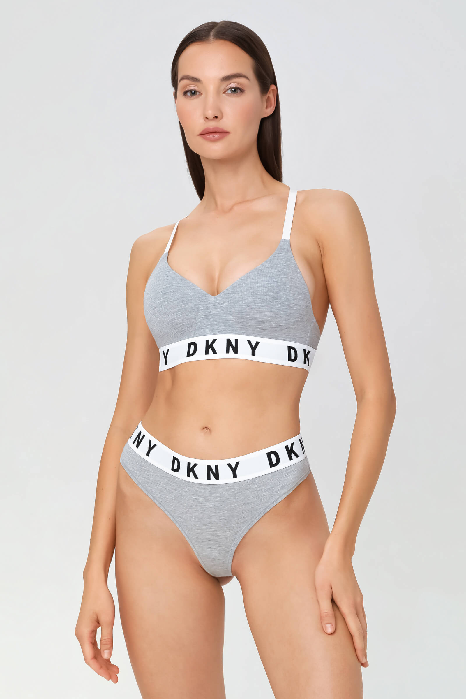 Трусы стринги с логотипом бренда Бренд DKNY Изображение 4