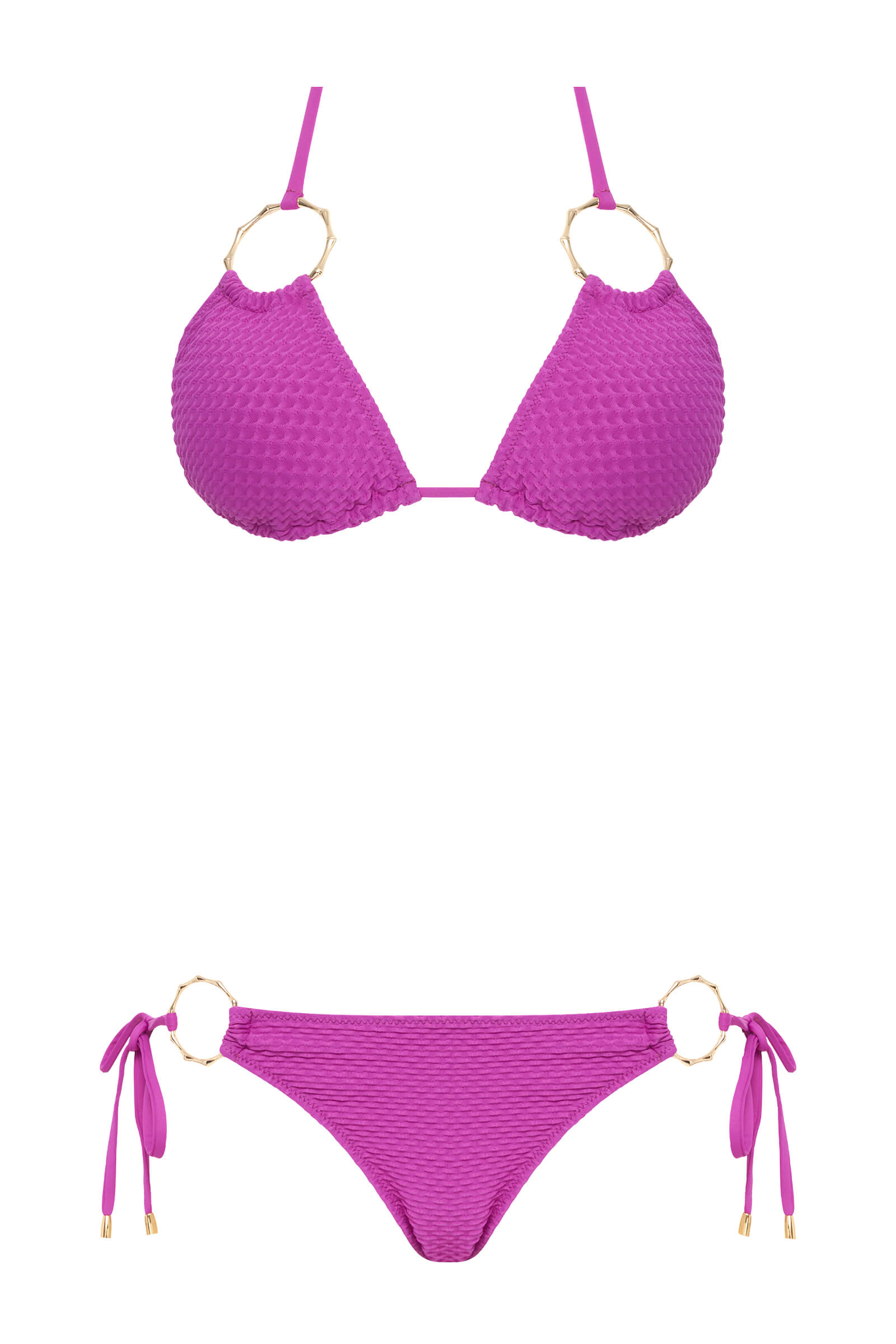 Раздельный купальник без косточек с золотистыми кольцами Бренд Miss Bikini