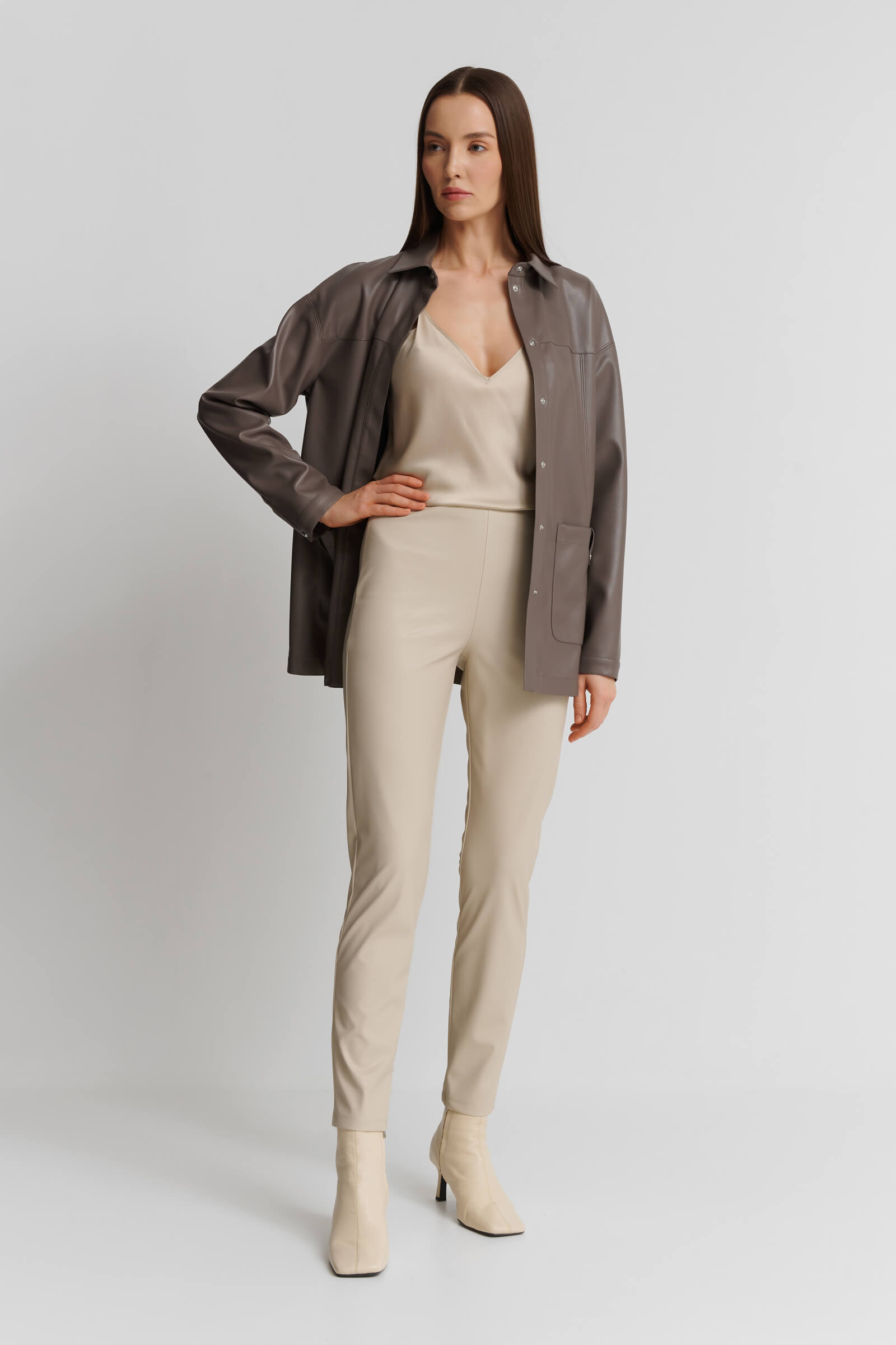 Брюки из экокожи Бренд Max Mara Изображение 4