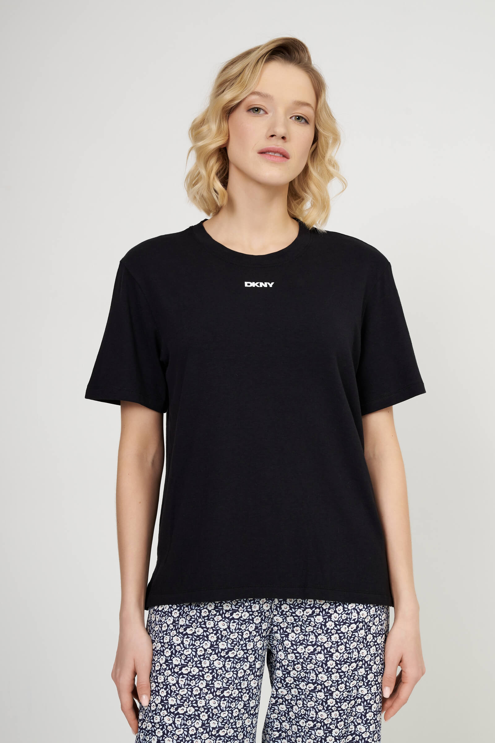 Пижамная футболка из смесового хлопка Бренд DKNY Изображение 2