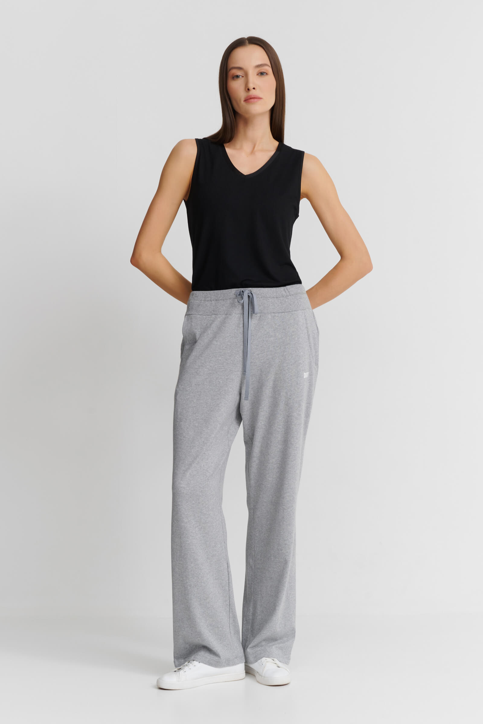 Пижамные хлопковые брюки с поясом на завязках Бренд DKNY Изображение 5
