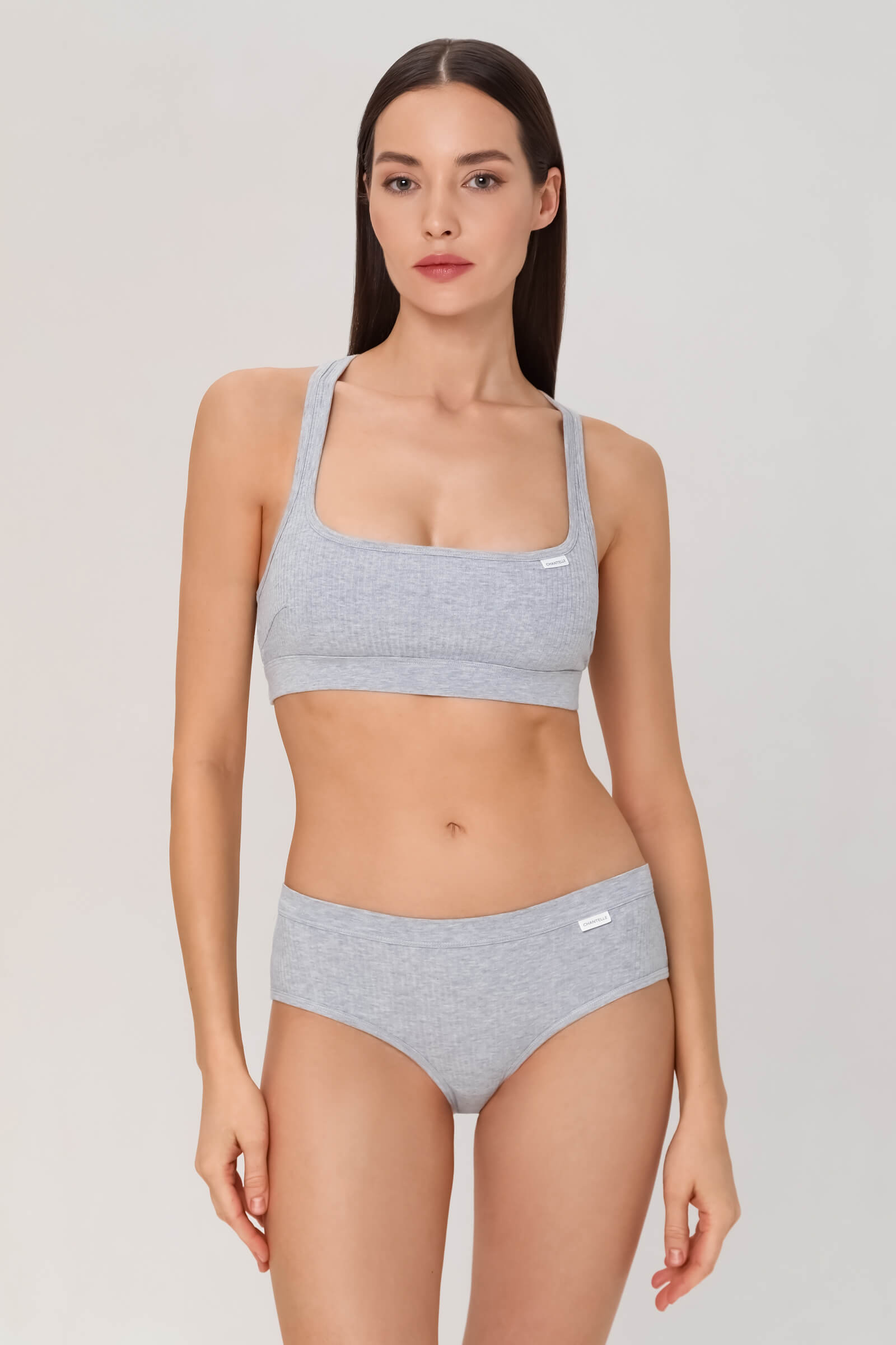 Хлопковые трусы хипстеры в рубчик Бренд Chantelle Изображение 4