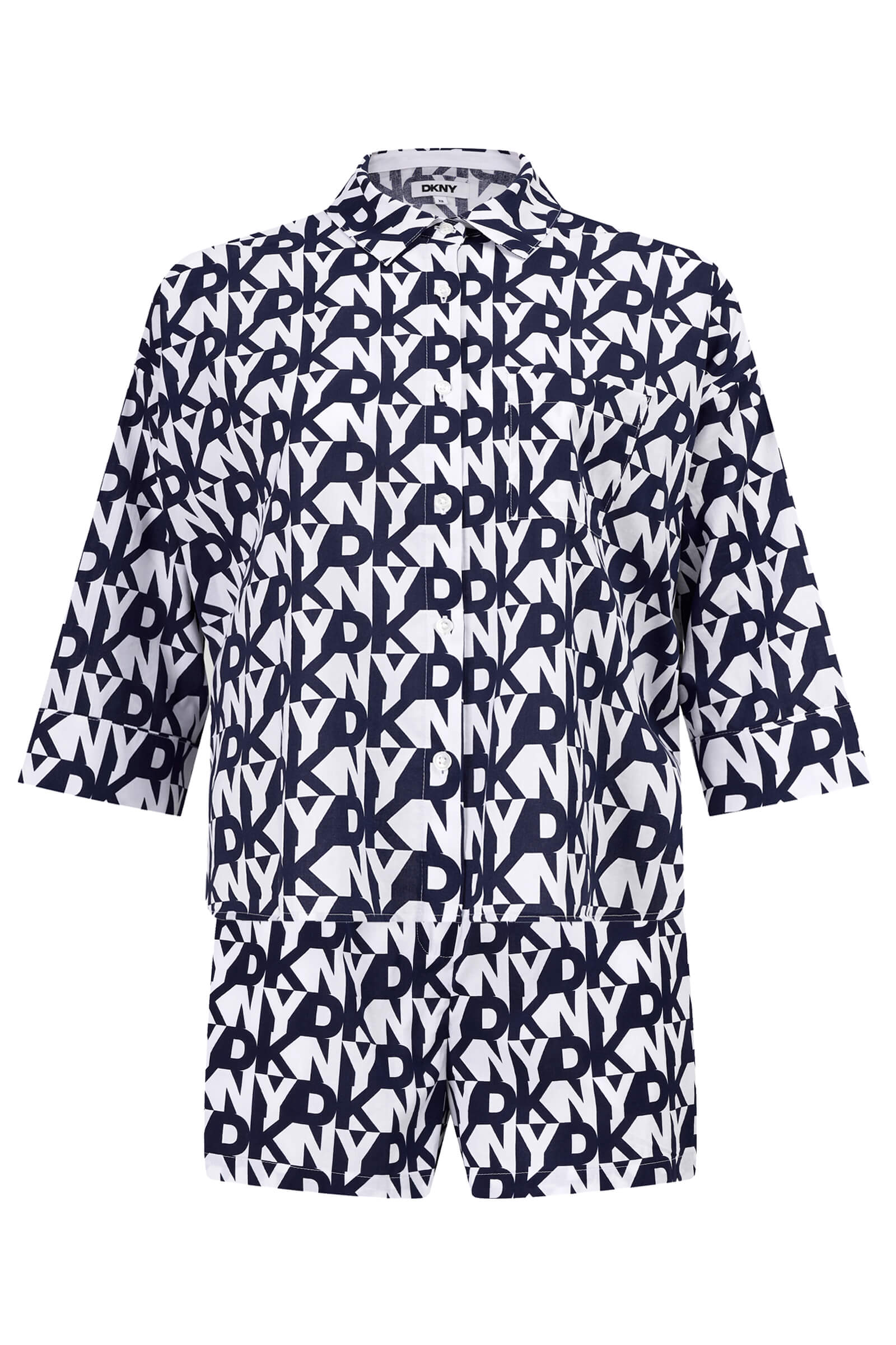 Пижама из хлопка и вискозы Бренд DKNY