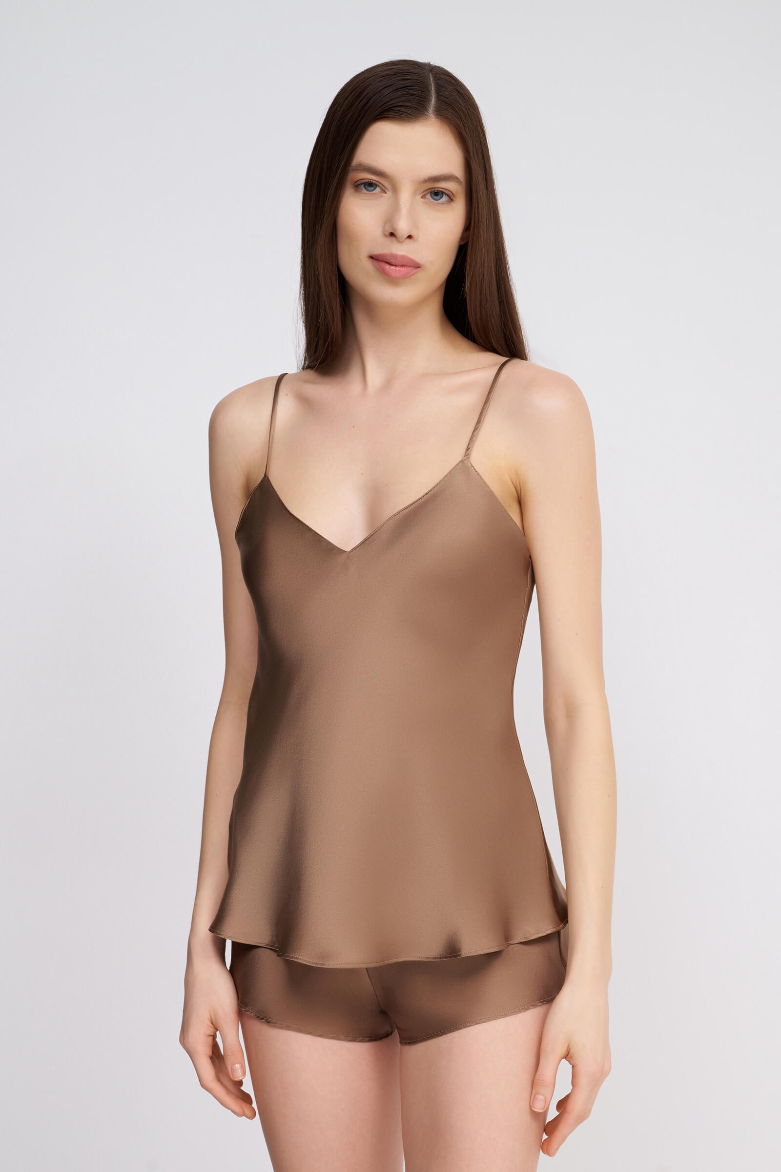 Шелковый топ на тонких бретелях Бренд Simone Perele Изображение 2