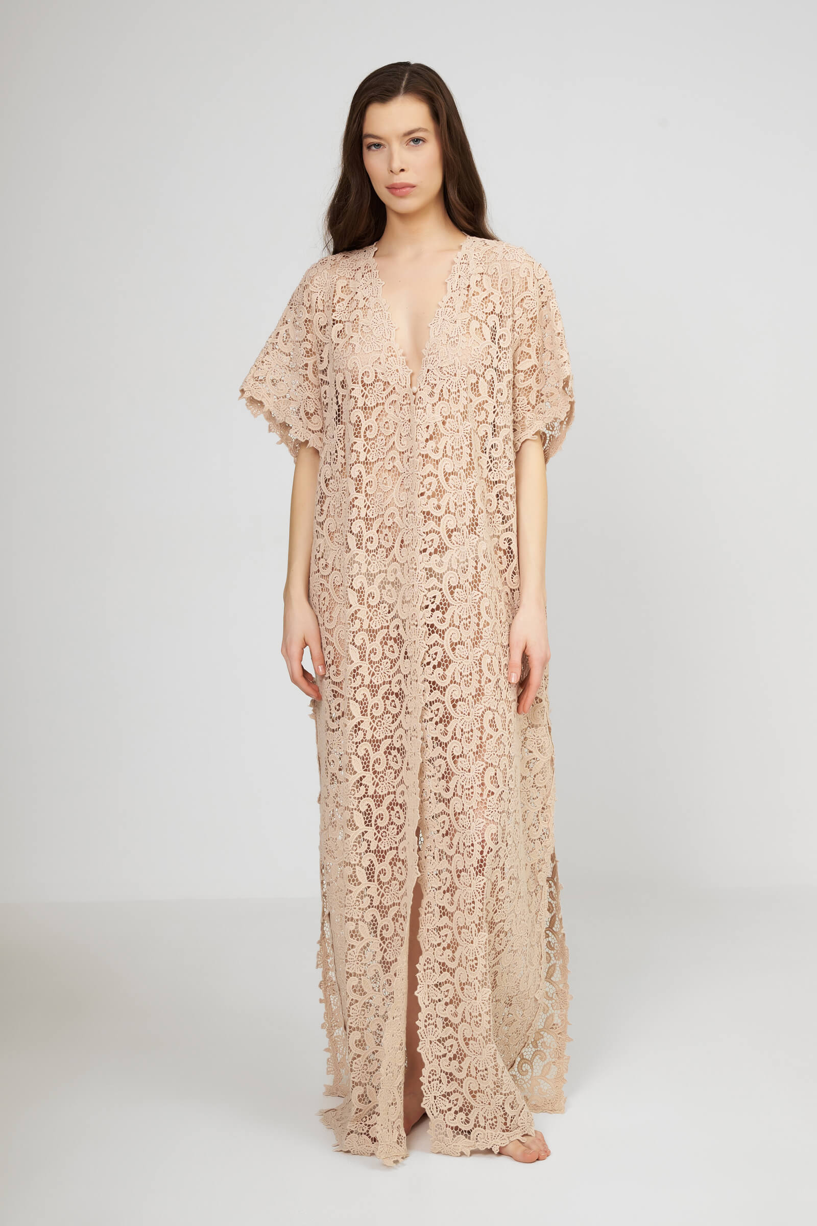 Длинная кружевная туника из хлопка Бренд Ermanno Scervino Изображение 2