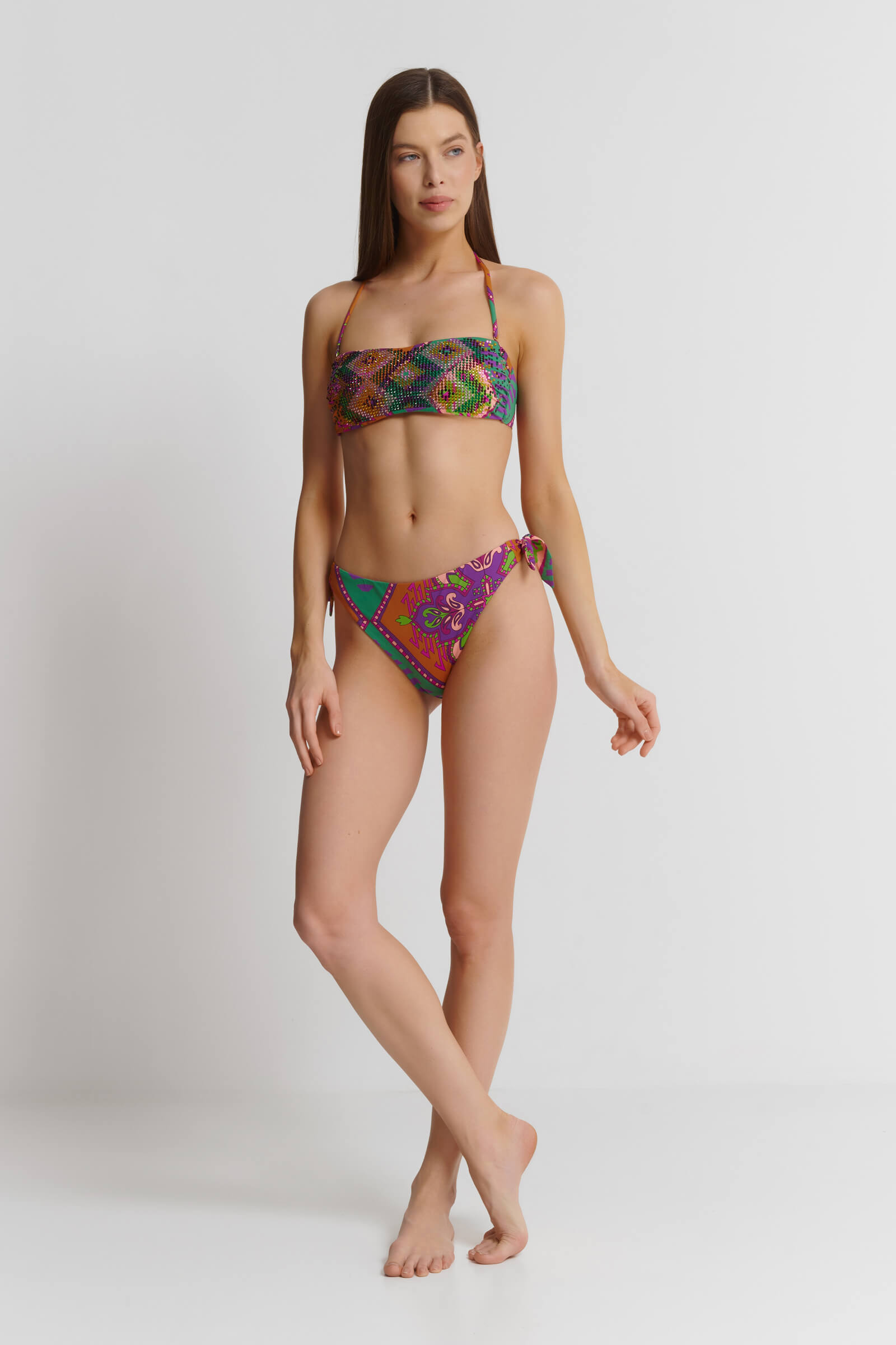 Раздельный купальник бандо со съемной монобретелью Бренд Miss Bikini Изображение 9