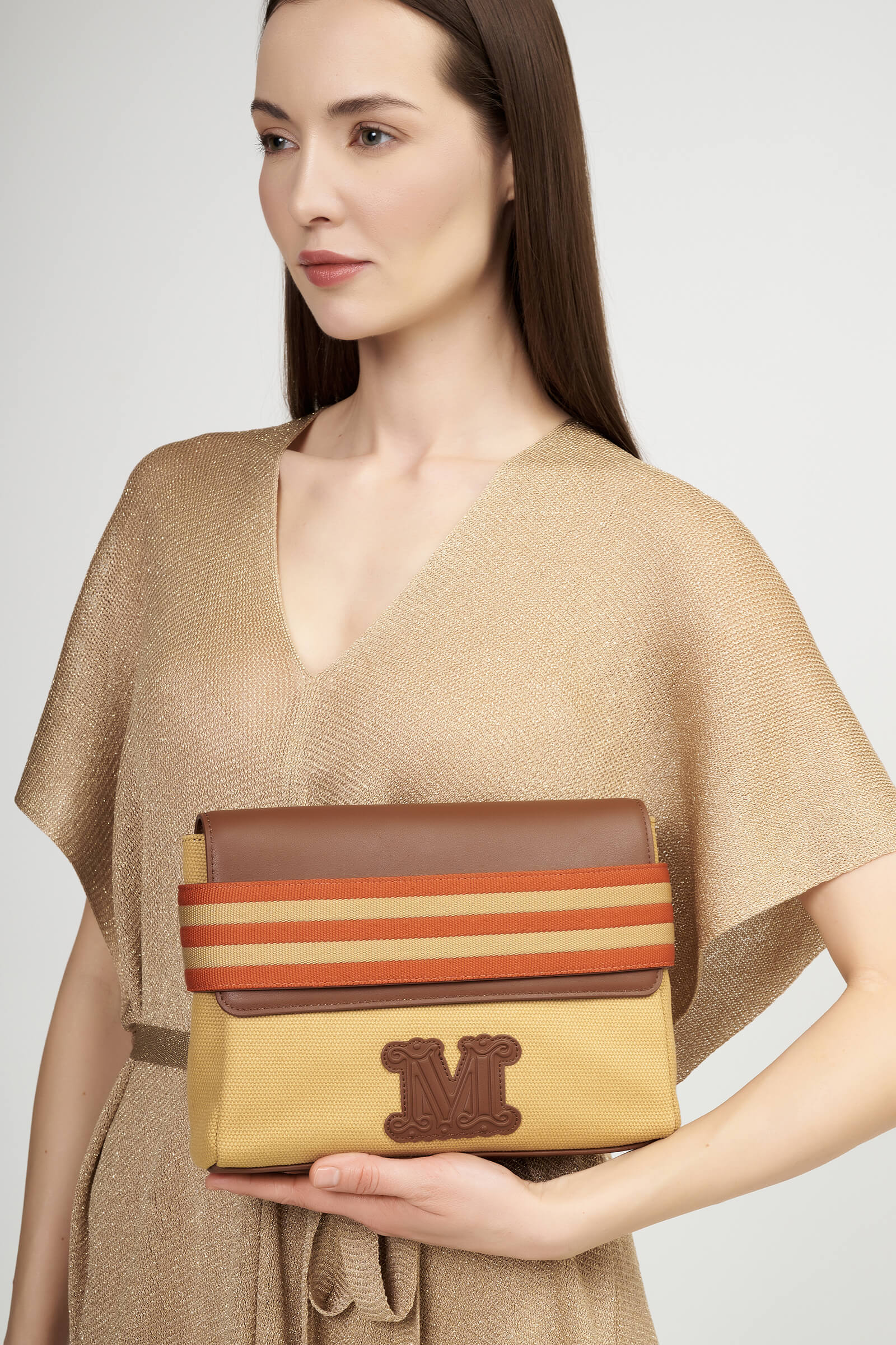 Клатч из плотного хлопка с логотипом Бренд Max Mara Изображение 3