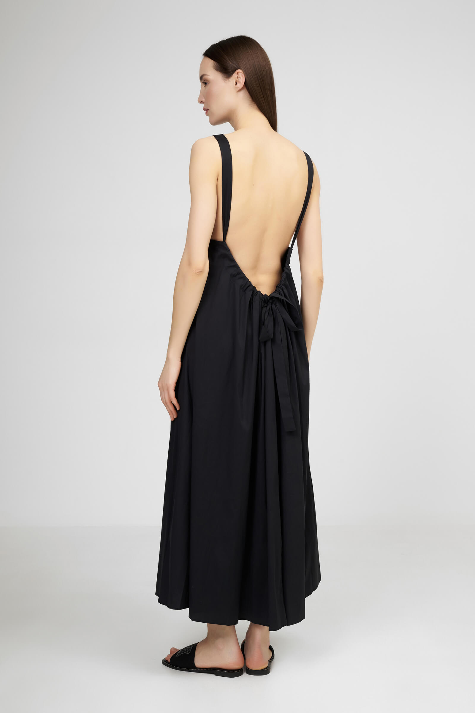 Хлопковое платье с открытой спиной Бренд Max Mara Изображение 3