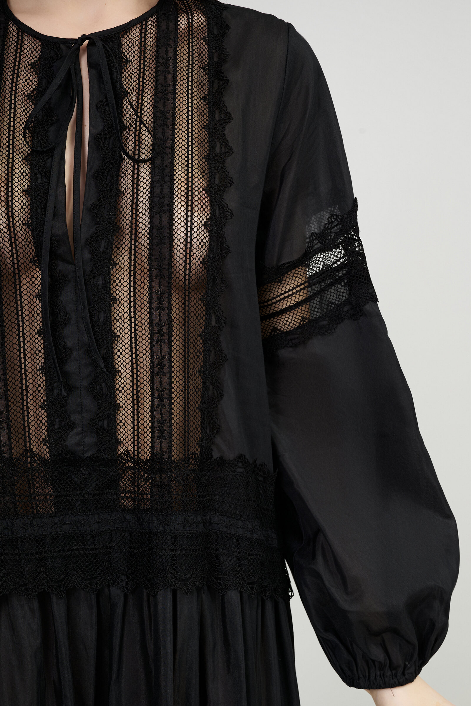 Хлопковое платье с кружевом Бренд Ermanno Scervino Изображение 4