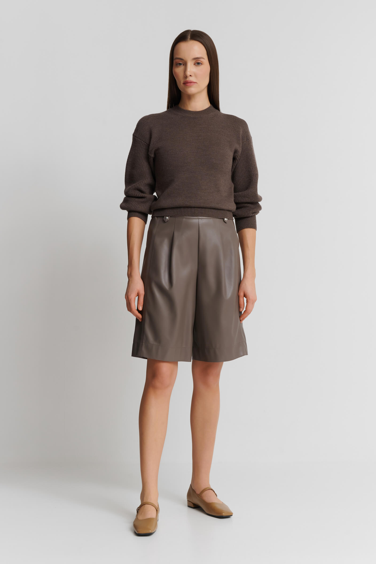 Шорты из экокожи Бренд Max Mara Изображение 4