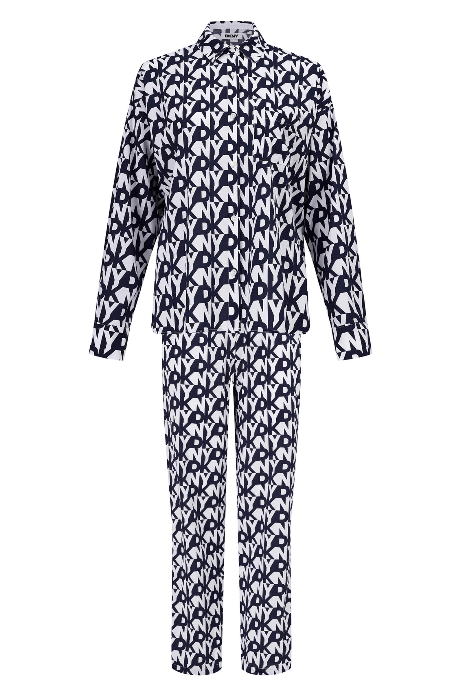 Пижама из хлопка и вискозы Бренд DKNY