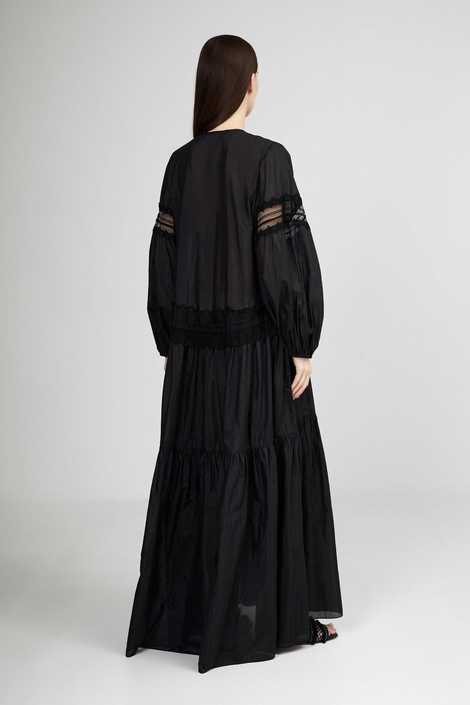Хлопковое платье с кружевом Бренд Ermanno Scervino Изображение 3