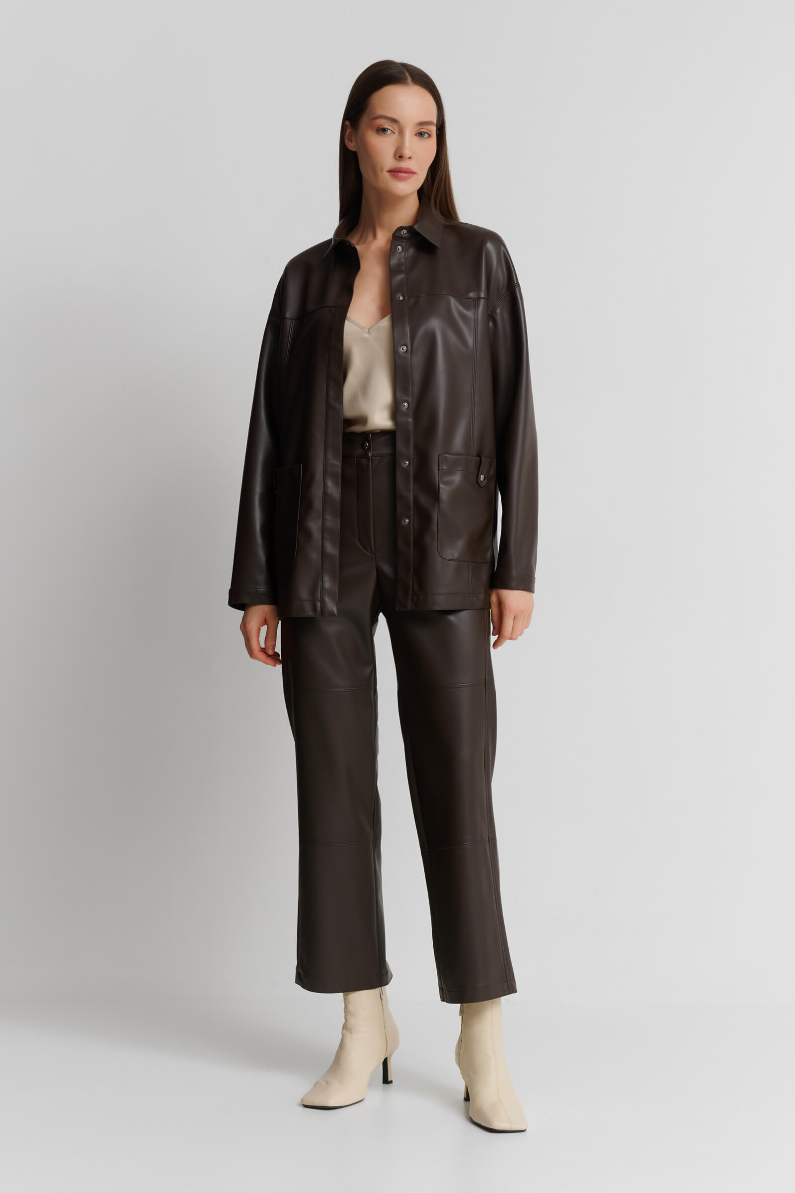 Брюки из экокожи Бренд Max Mara Изображение 5
