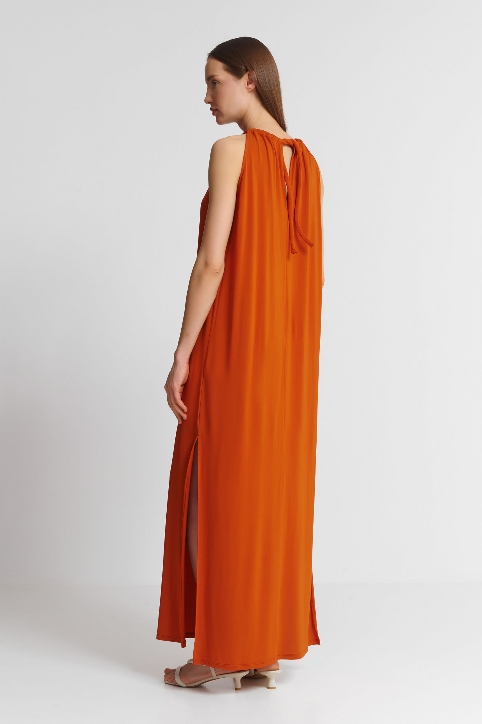 Длинное платье из шелковистой вискозы Бренд Max Mara Изображение 3