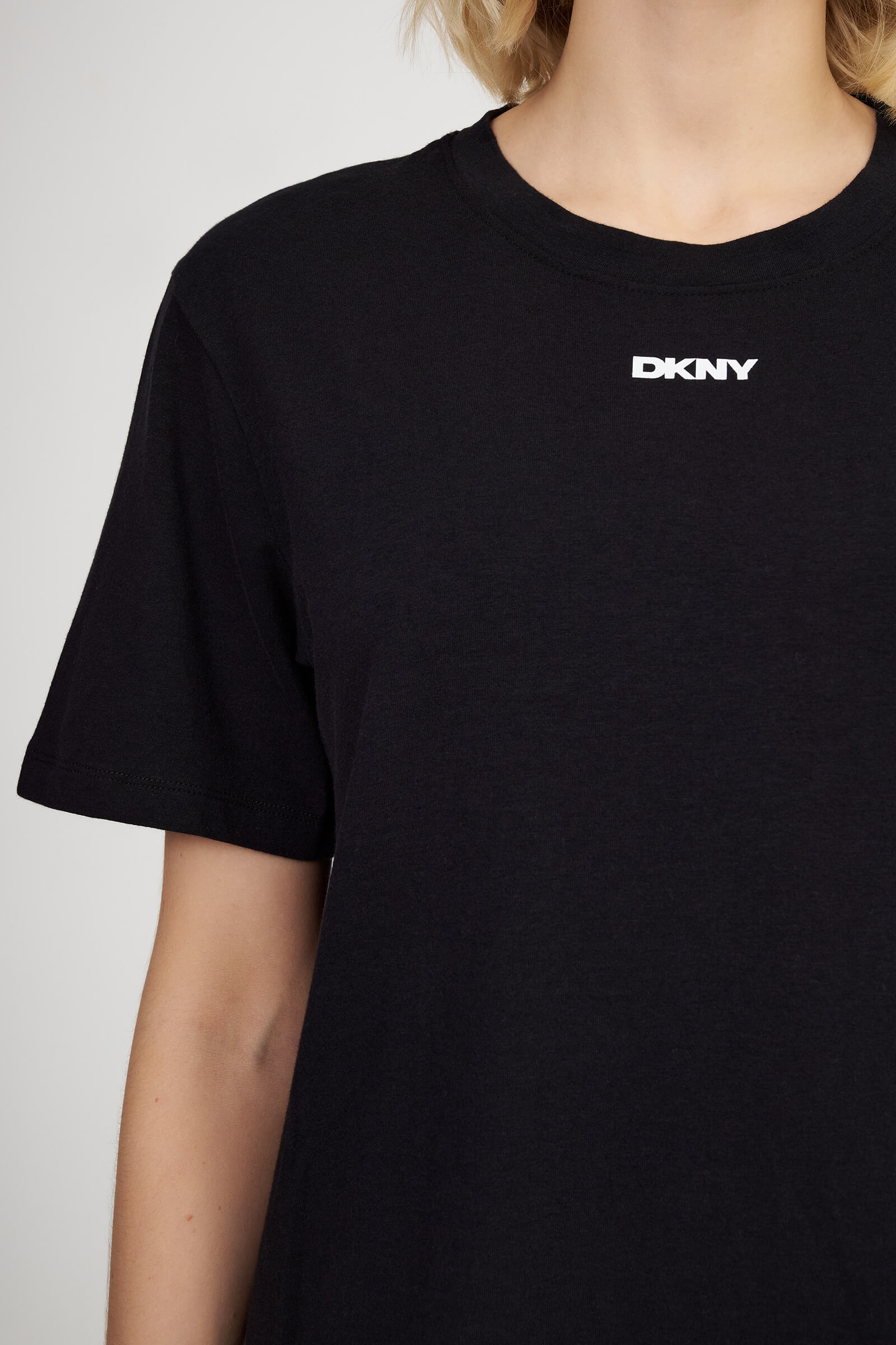 Пижамная футболка из смесового хлопка Бренд DKNY Изображение 5