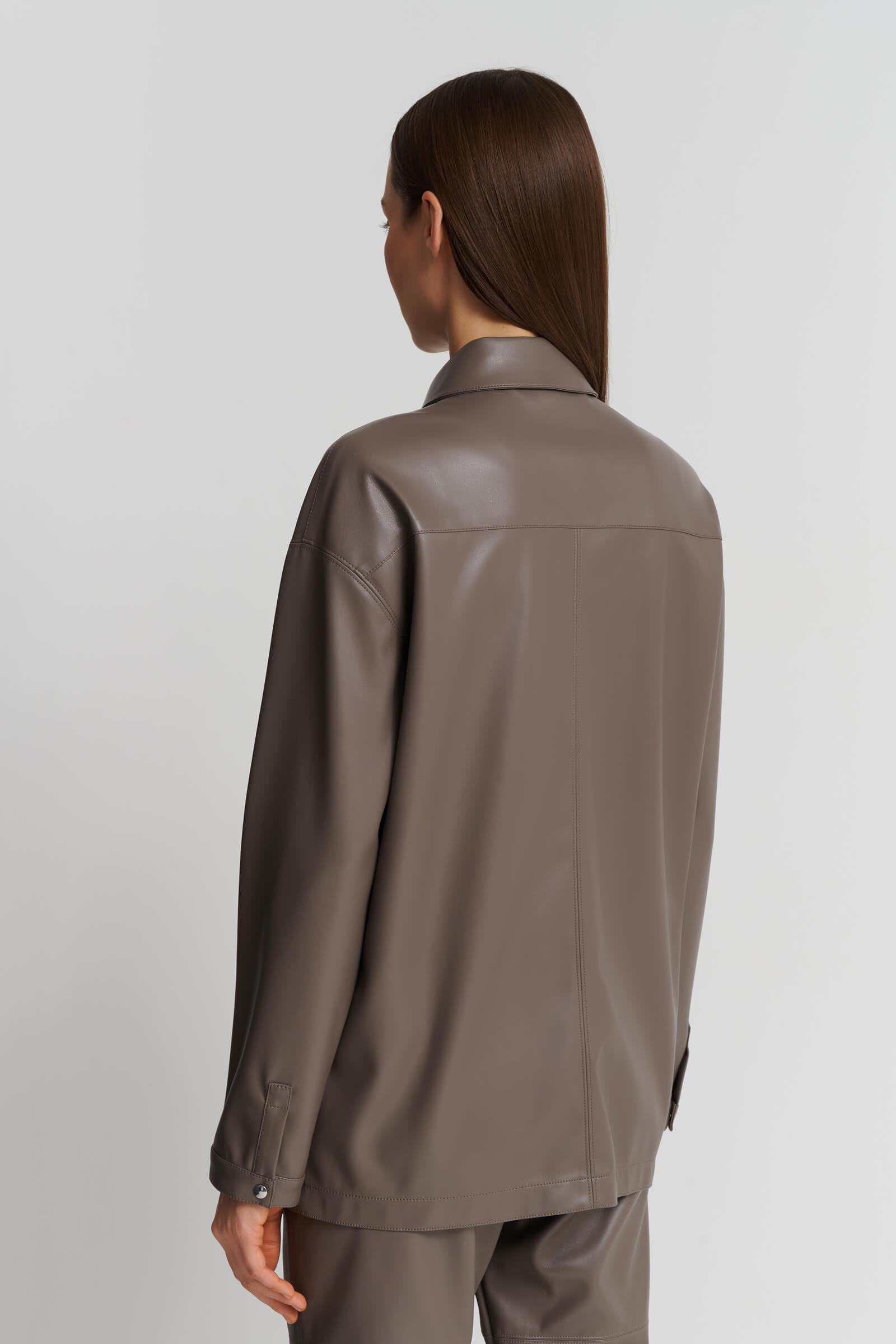 Рубашка из экокожи Бренд Max Mara Изображение 3