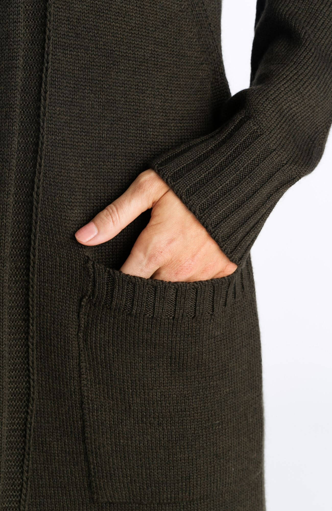 Длинный шерстяной кардиган Бренд Hanro Изображение 6