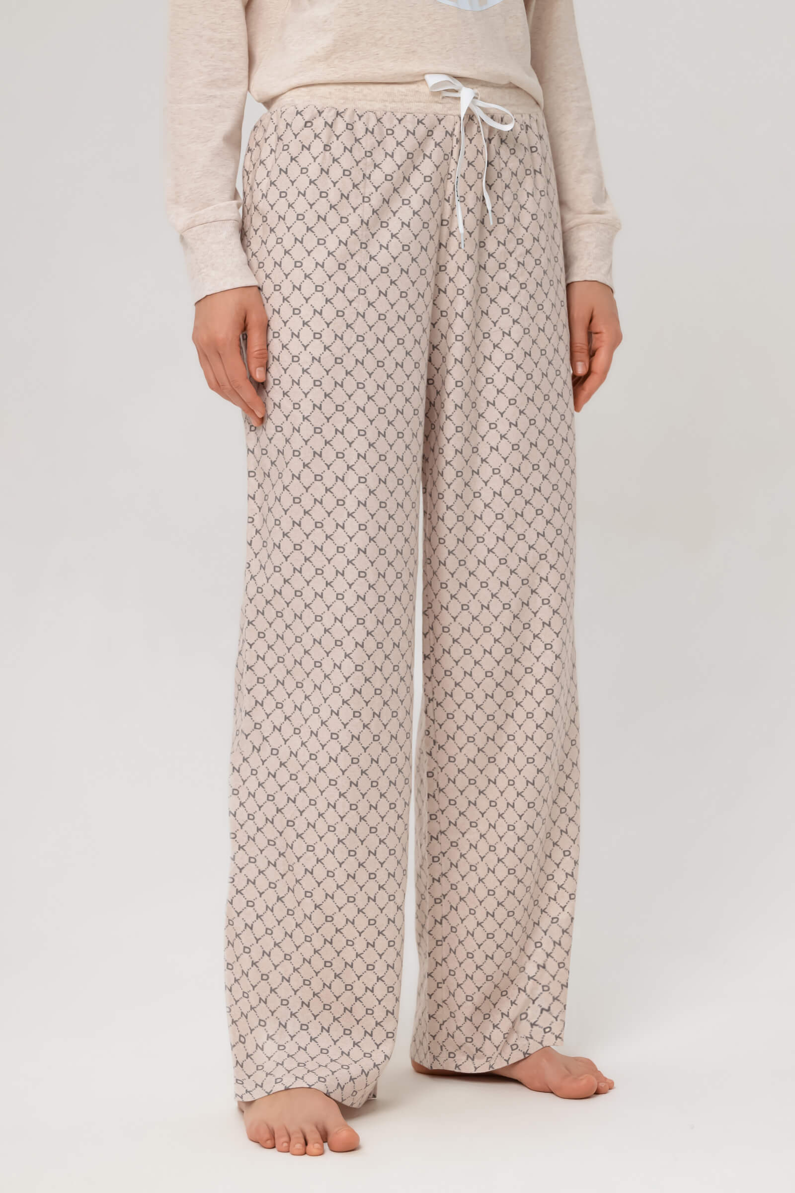 Пижамные хлопковые брюки на завязках Бренд DKNY Изображение 2