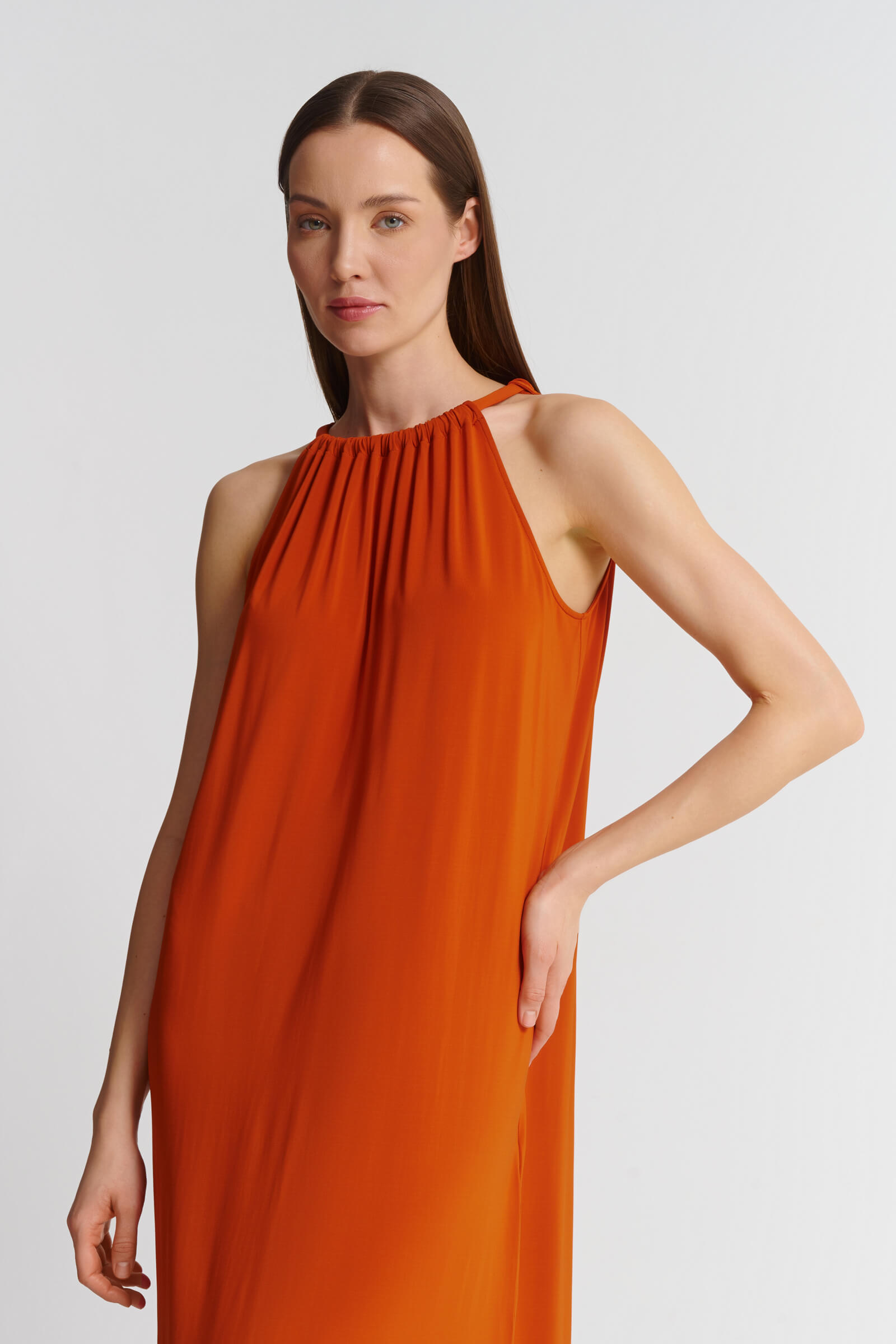 Длинное платье из шелковистой вискозы Бренд Max Mara Изображение 4