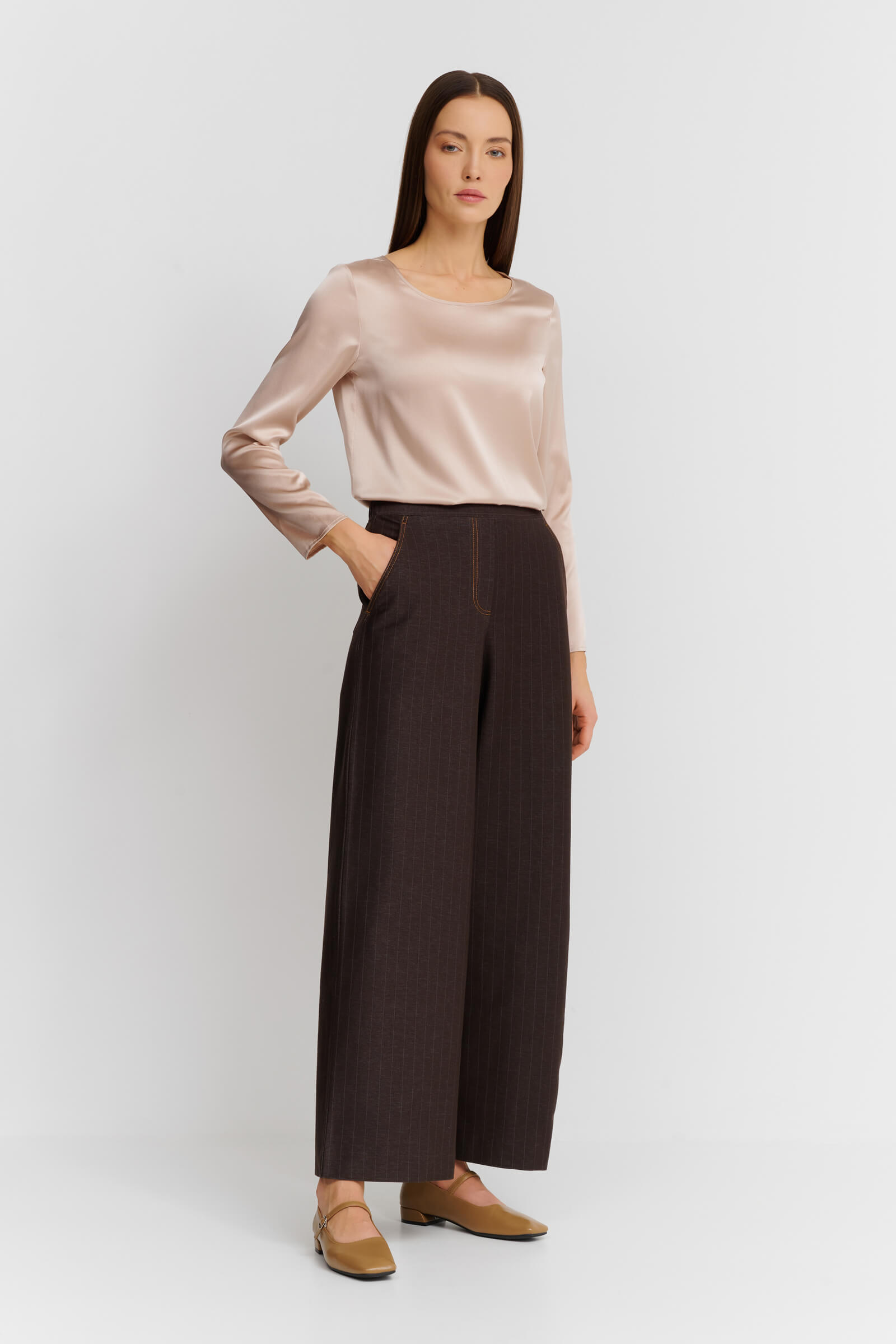 Хлопковые свободные брюки на резинке Бренд Max Mara Изображение 5