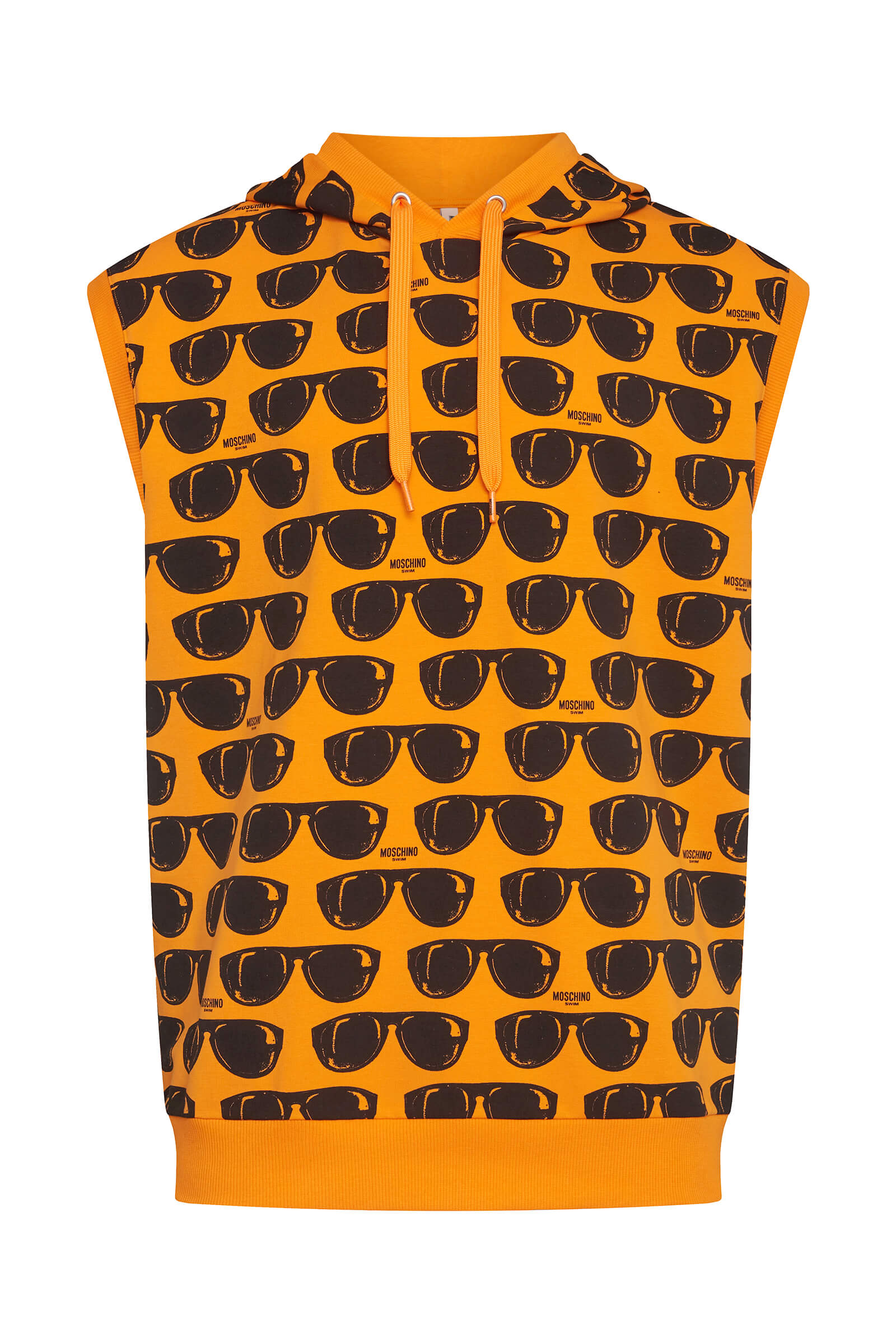Хлопковое худи с коротким рукавом Бренд Moschino