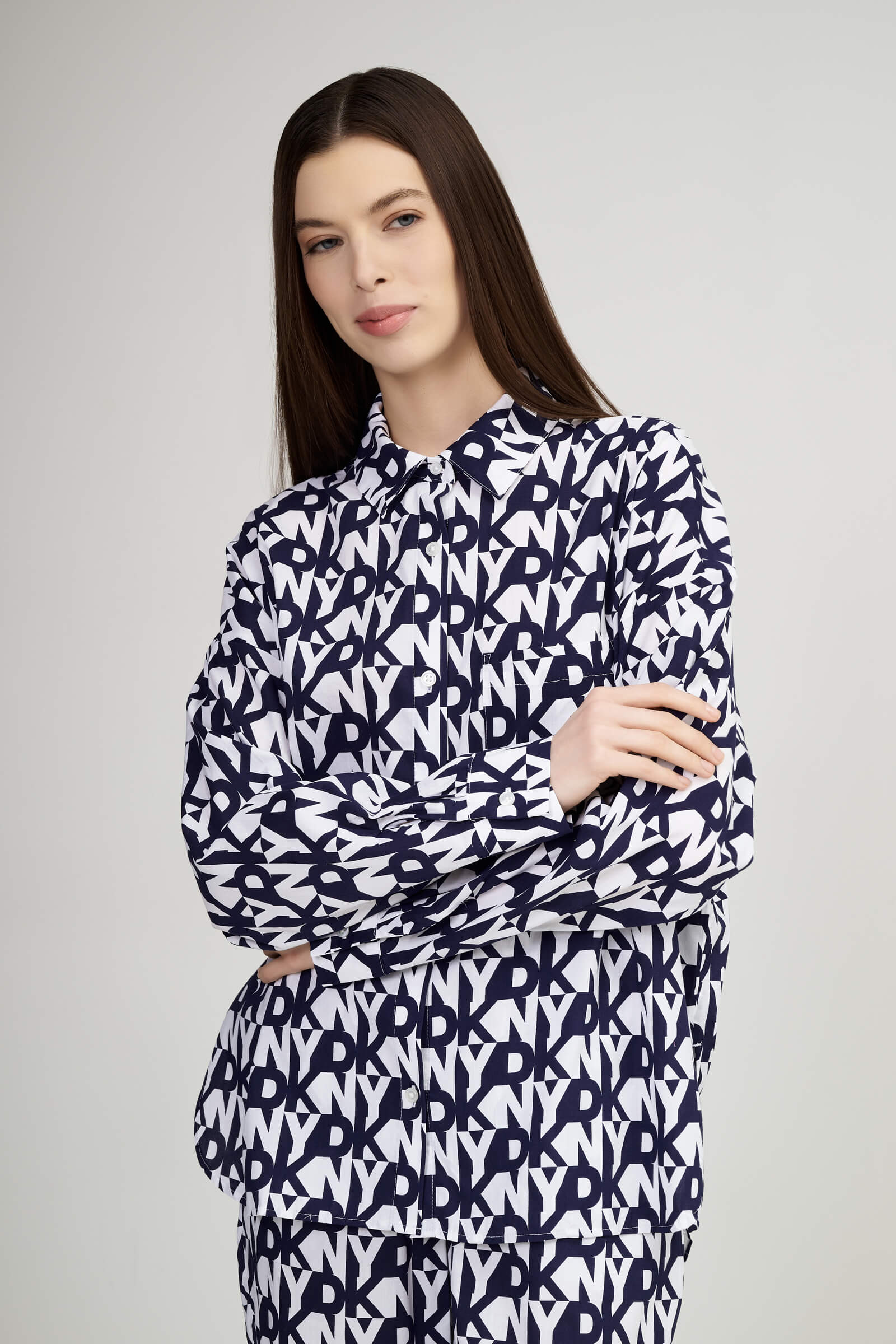 Пижама из хлопка и вискозы Бренд DKNY Изображение 7