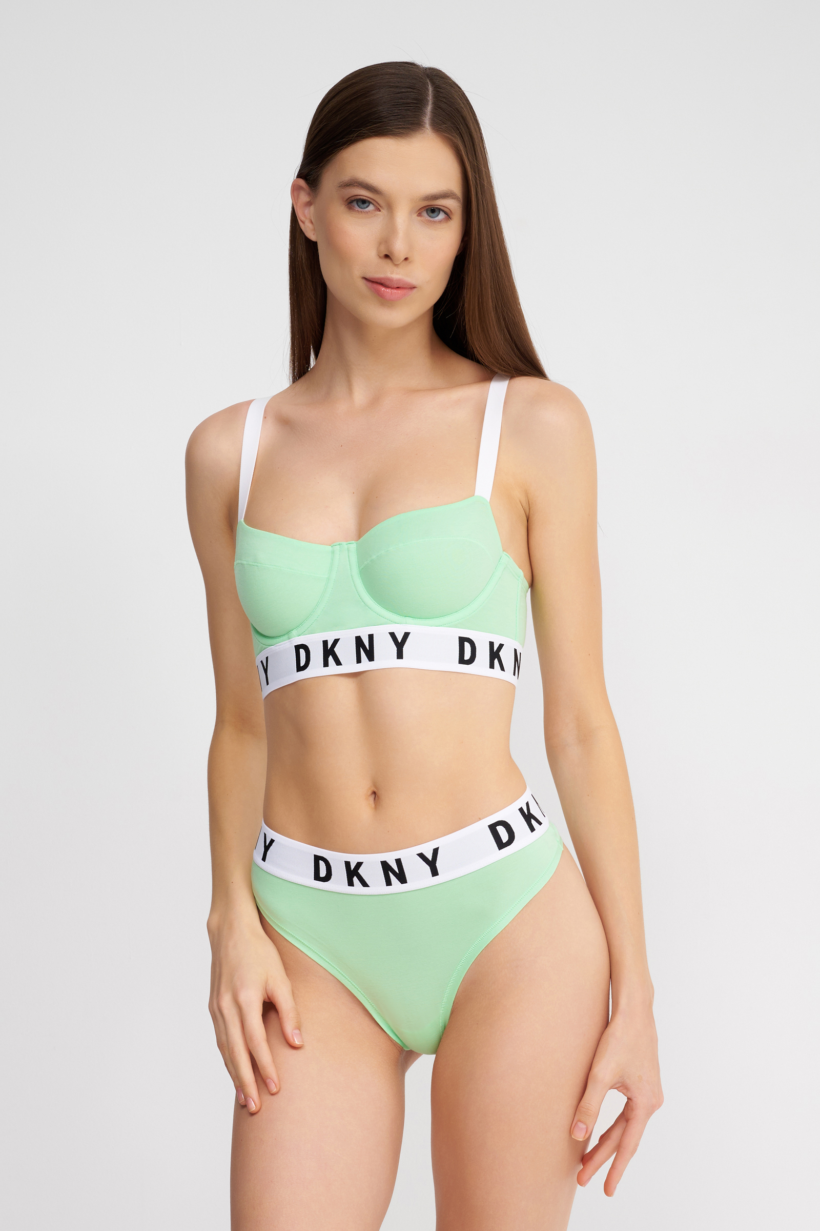 Бюстгальтер балконет с логотипом бренда Бренд DKNY Изображение 4