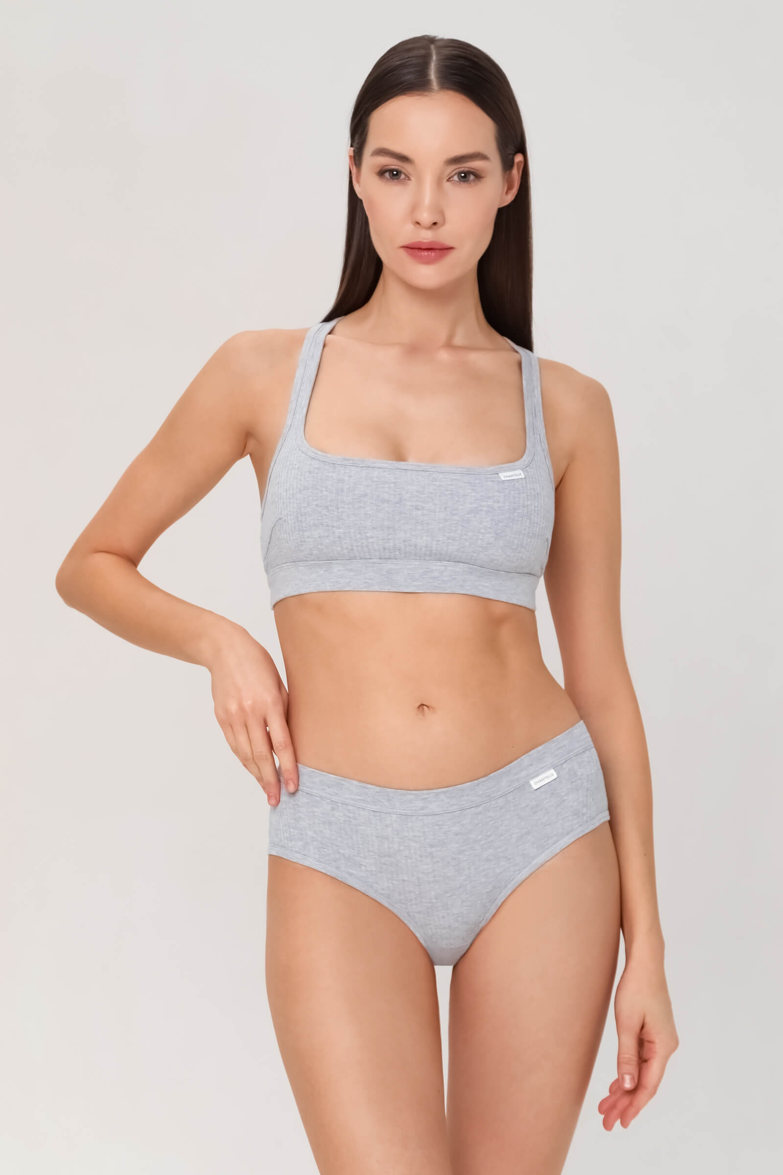 Хлопковый кроп-топ с вырезом каре Бренд Chantelle Изображение 4