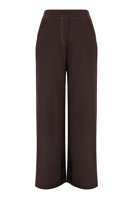 Хлопковые свободные брюки на резинке Бренд Max Mara