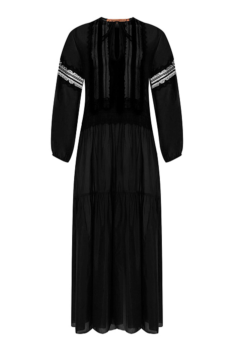 Хлопковое платье с кружевом Бренд Ermanno Scervino