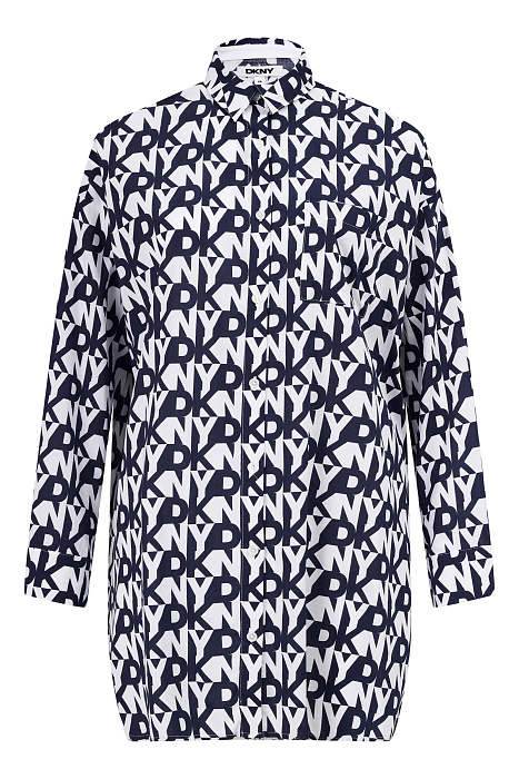 Ночная рубашка из хлопка и вискозы Бренд DKNY