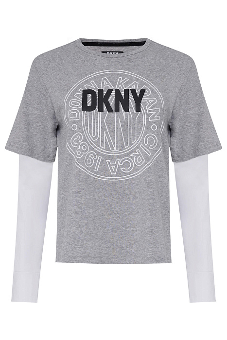 Лонгслив с круглым вырезом Бренд DKNY