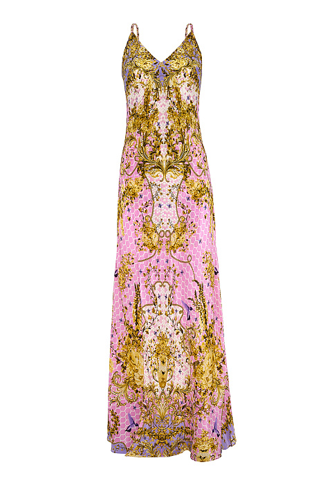 Платье с открытой спиной с добавлением шелка Бренд KORE Collections