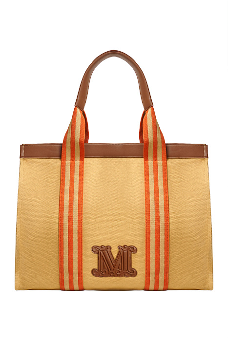 Пляжная сумка из плотного хлопка Бренд Max Mara