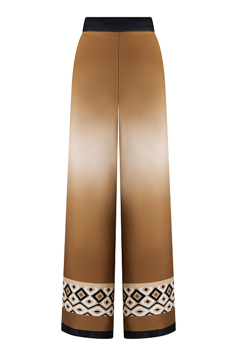 Брюки-кюлоты из шелковистой вискозы с разрезами Бренд Max Mara