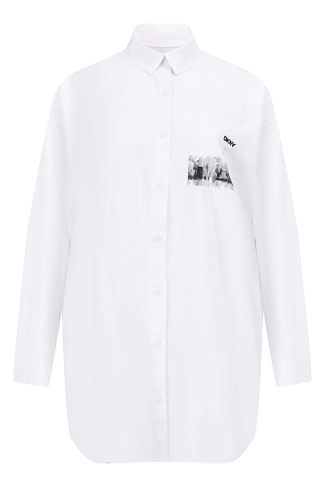 Ночная рубашка из хлопка и вискозы Бренд DKNY
