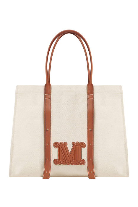 Пляжная сумка из плотного хлопка Бренд Max Mara