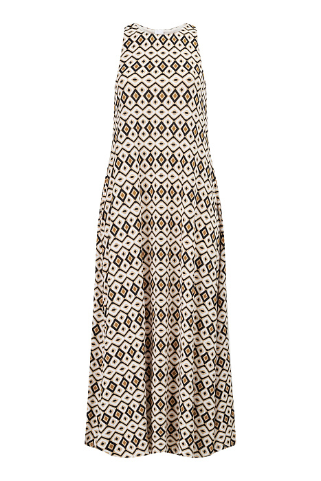 Платье без рукавов из шелковистой вискозы Бренд Max Mara